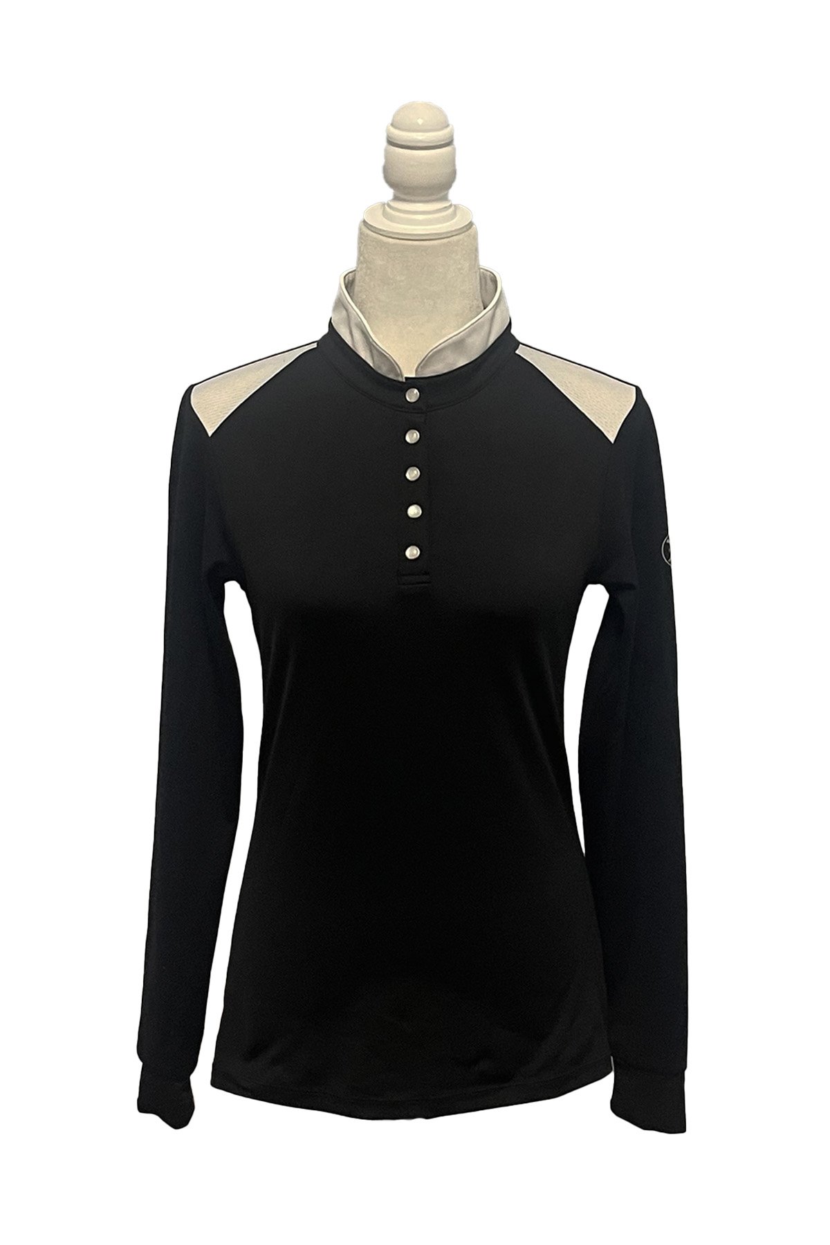 Free Ride Devon Long Sleeve Competition Top In Black - Medium - 2nd Round Equestrian