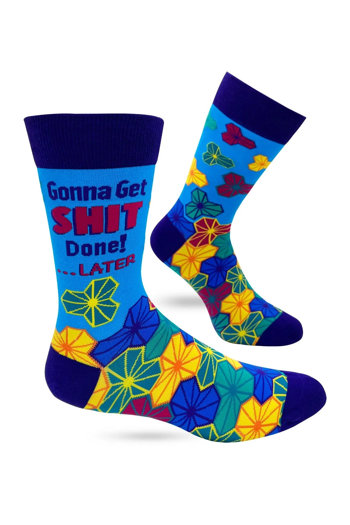 Fabdaz Gonna Get Shit Done!.. Later Men's Novelty Crew Socks
