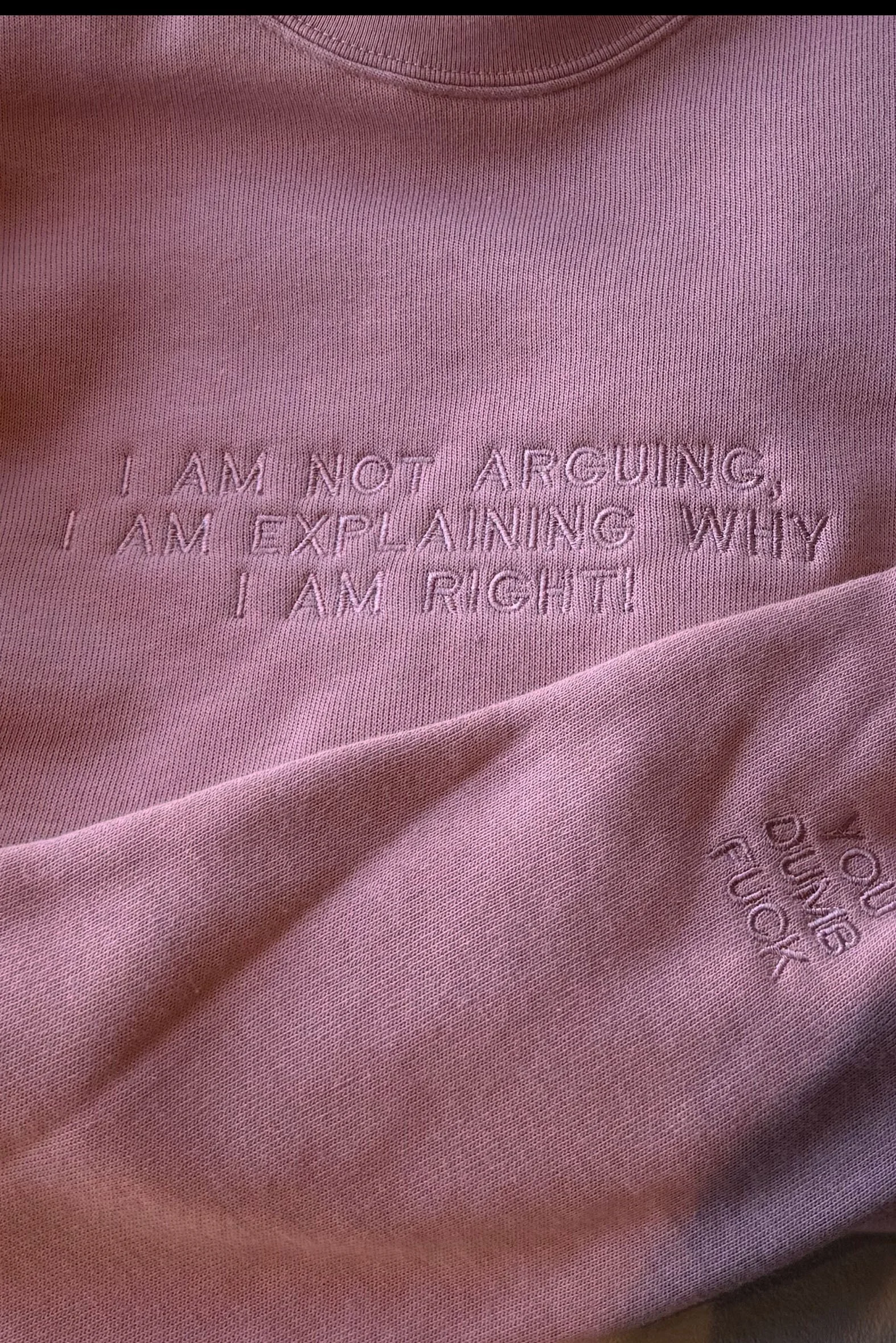 Ducking Equestrian Crew Neck Sweatshirt In Mauve - Explaining Why I'm Right