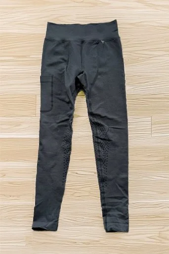 Pomme Ines Full Seat Classic Riding Leggings In Dark Shadow - Medium