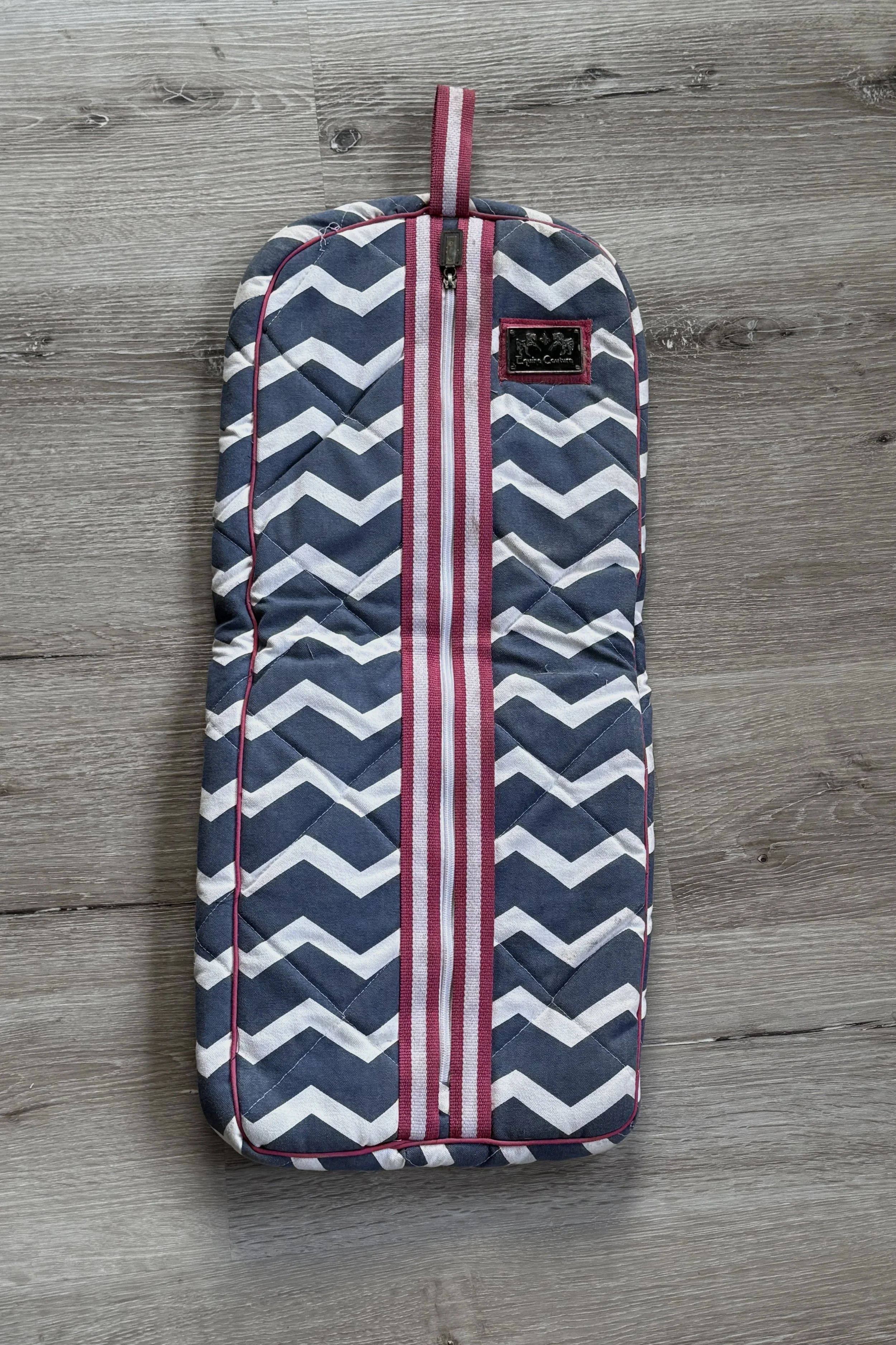 Equine Couture Canvas Bridle Bag In Blue Print