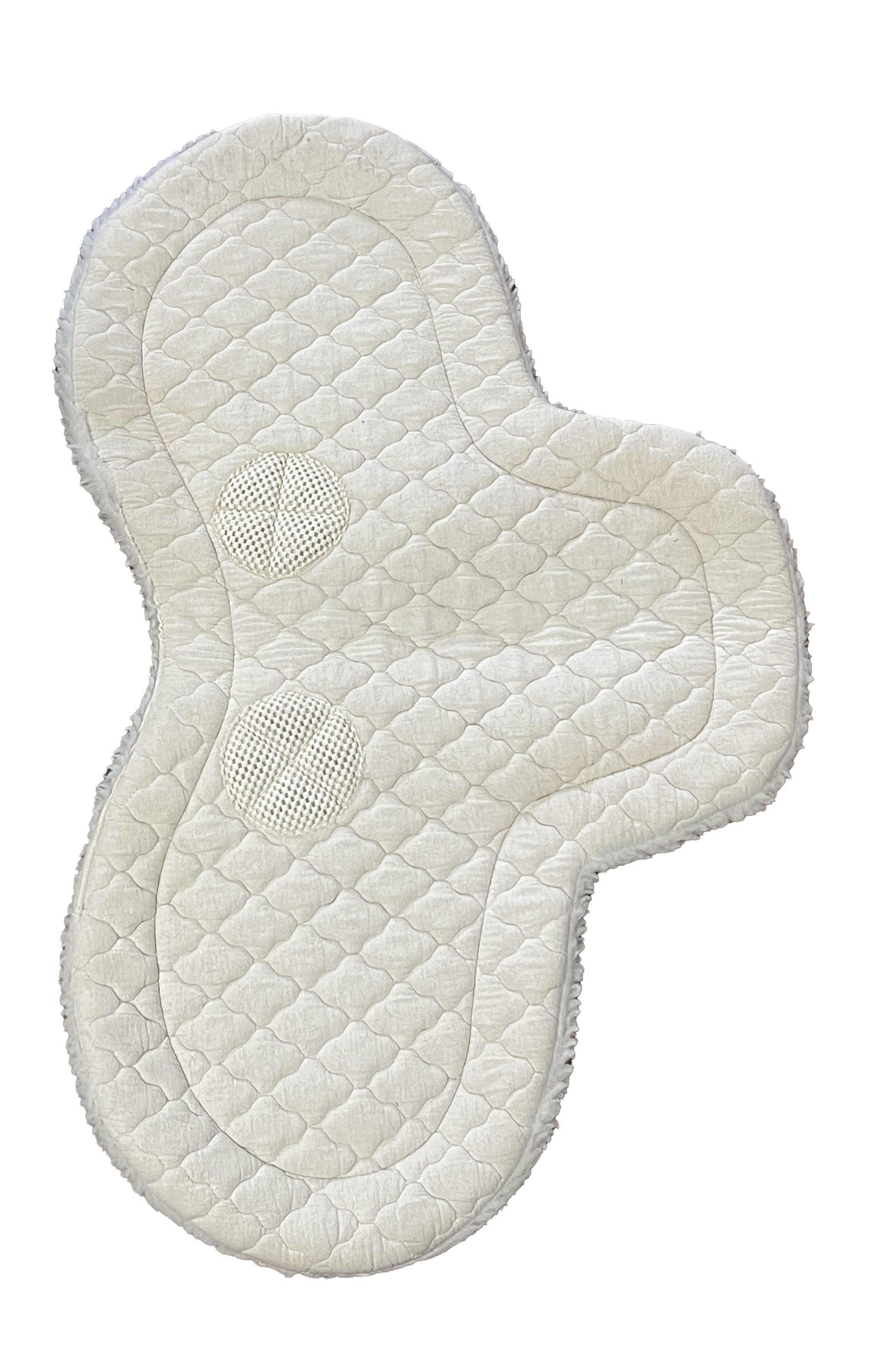 Wilkers Fleece Contour Pad With Grippers In White - 15-15.5" - 2nd Round Equestrian