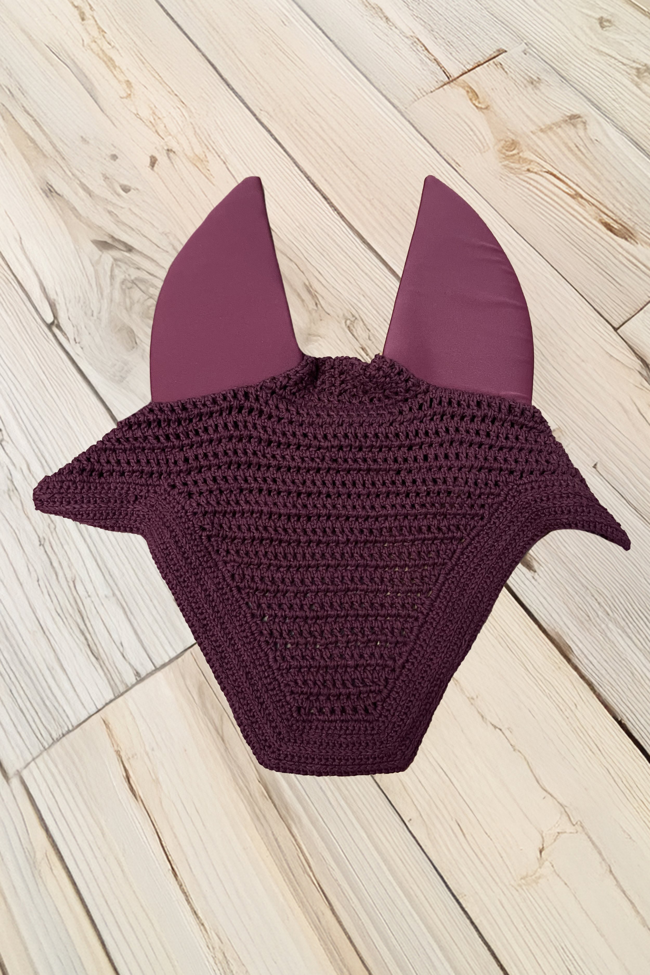 Kentucky Wellington Soundless Fly Veil In Bordeaux - Full