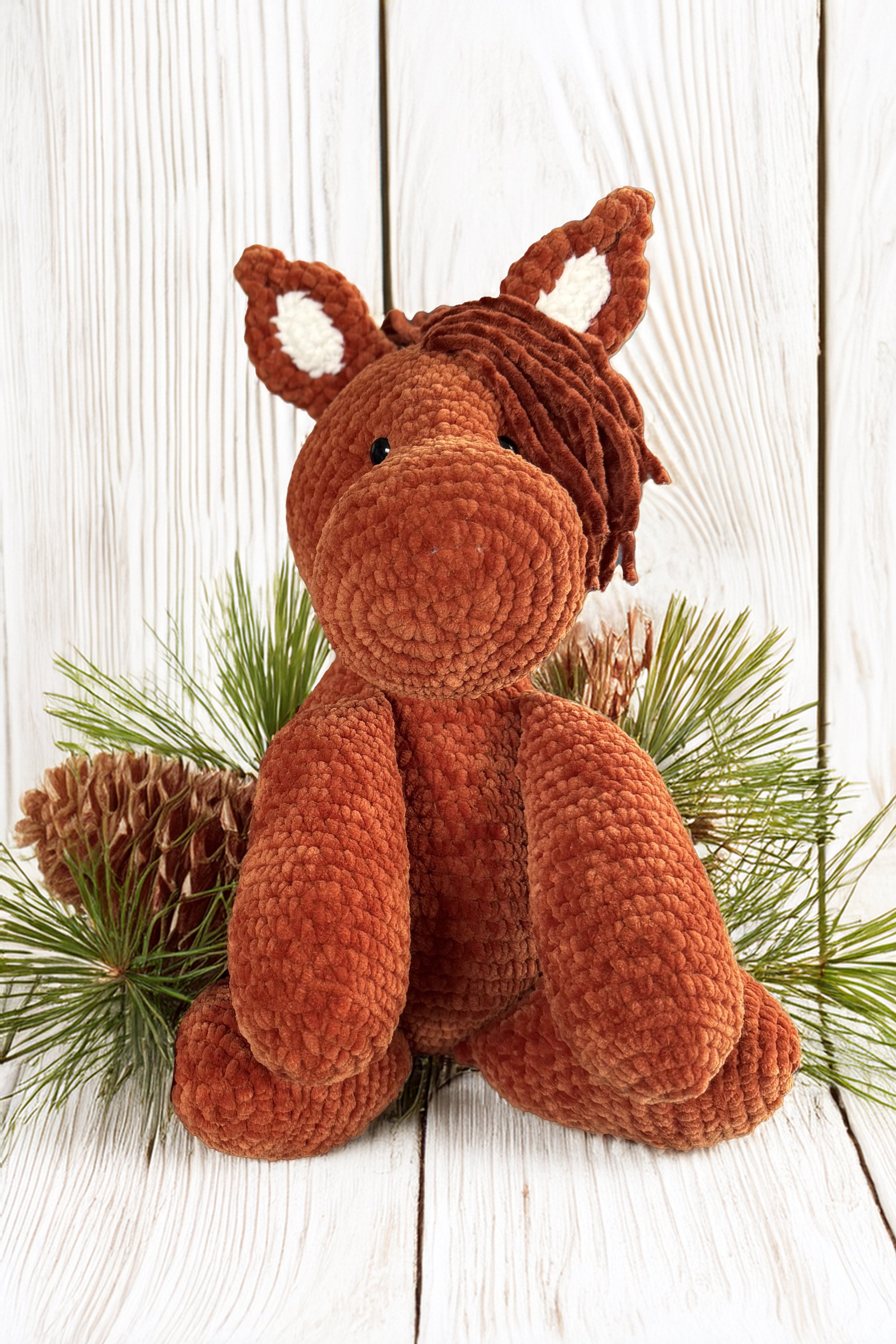 Robitaille Creations Handmade Crochet Soft Plush Horse – Chester