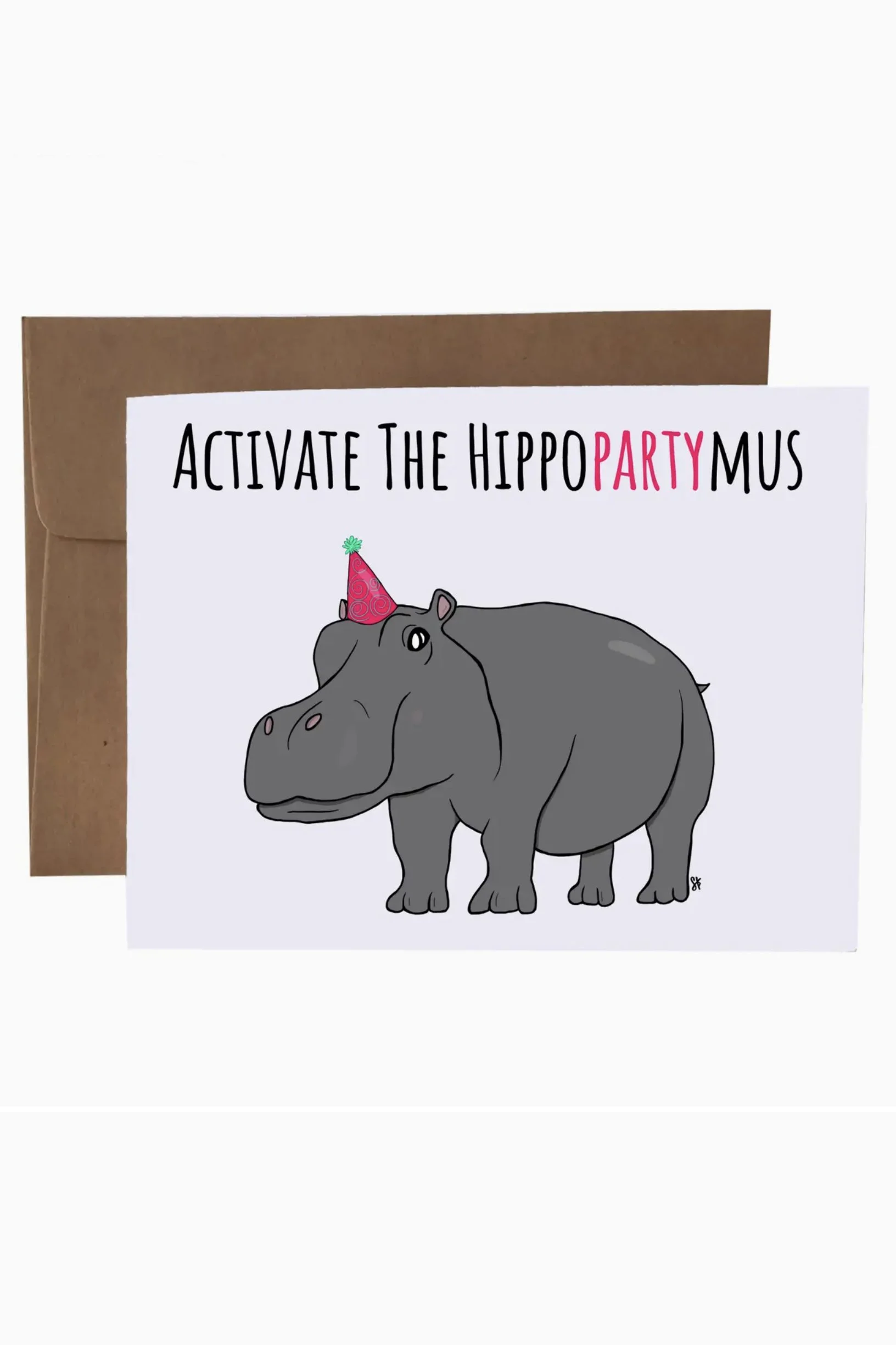 SKP ink Greeting Card  - Activate the Hippopartymus