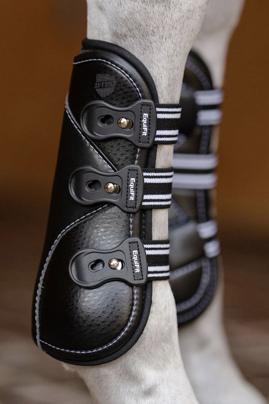 EquiFit D-Teq™ Front Boot with ImpacTeq® Liner In Black Ostrich - 2nd Round Equestrian