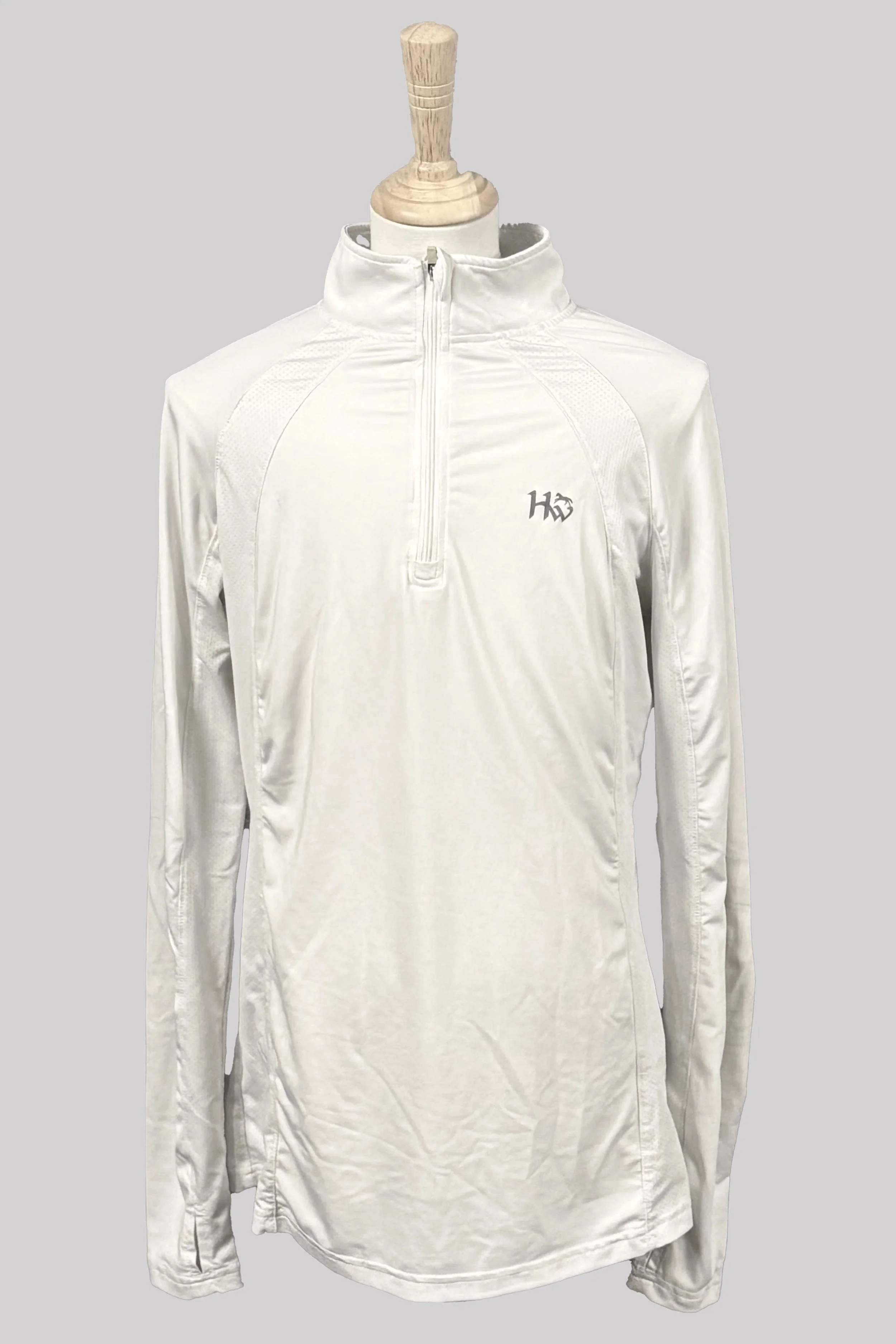 Horseware Long Sleeve 1/4 Zip In White - Large