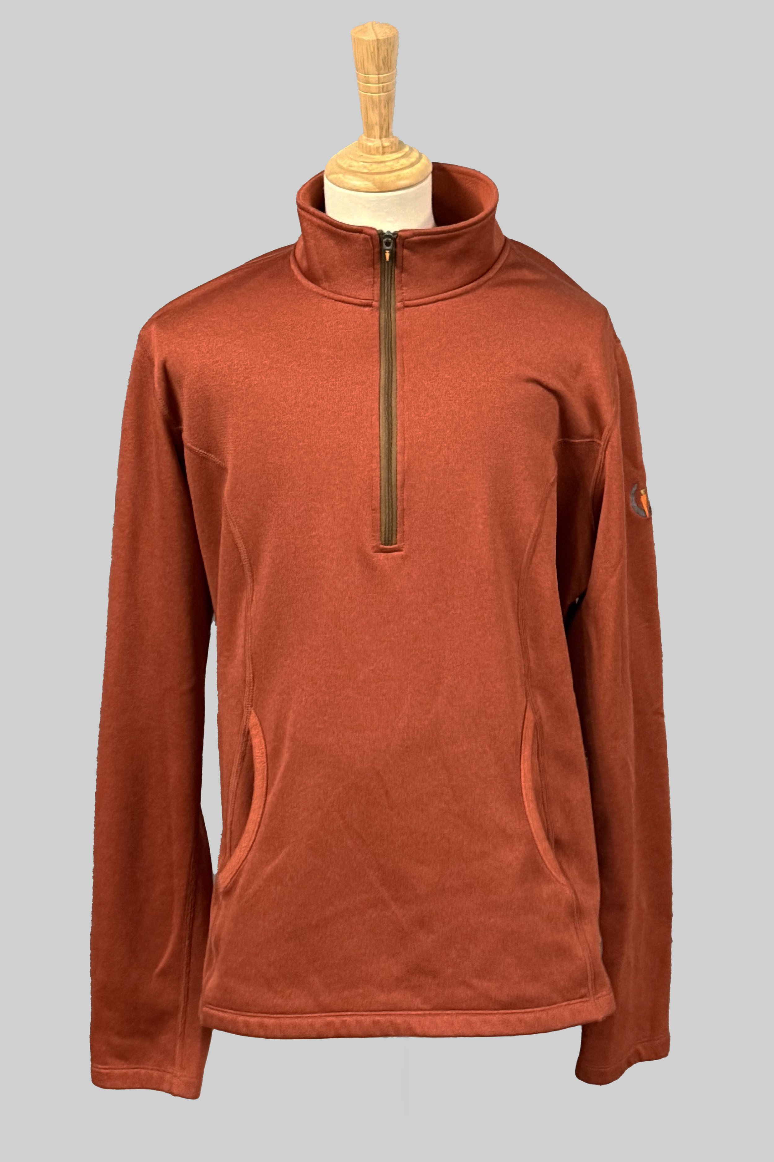 Kerrits Fleece Lined 1/4 Zip In Burnt Orange - Large