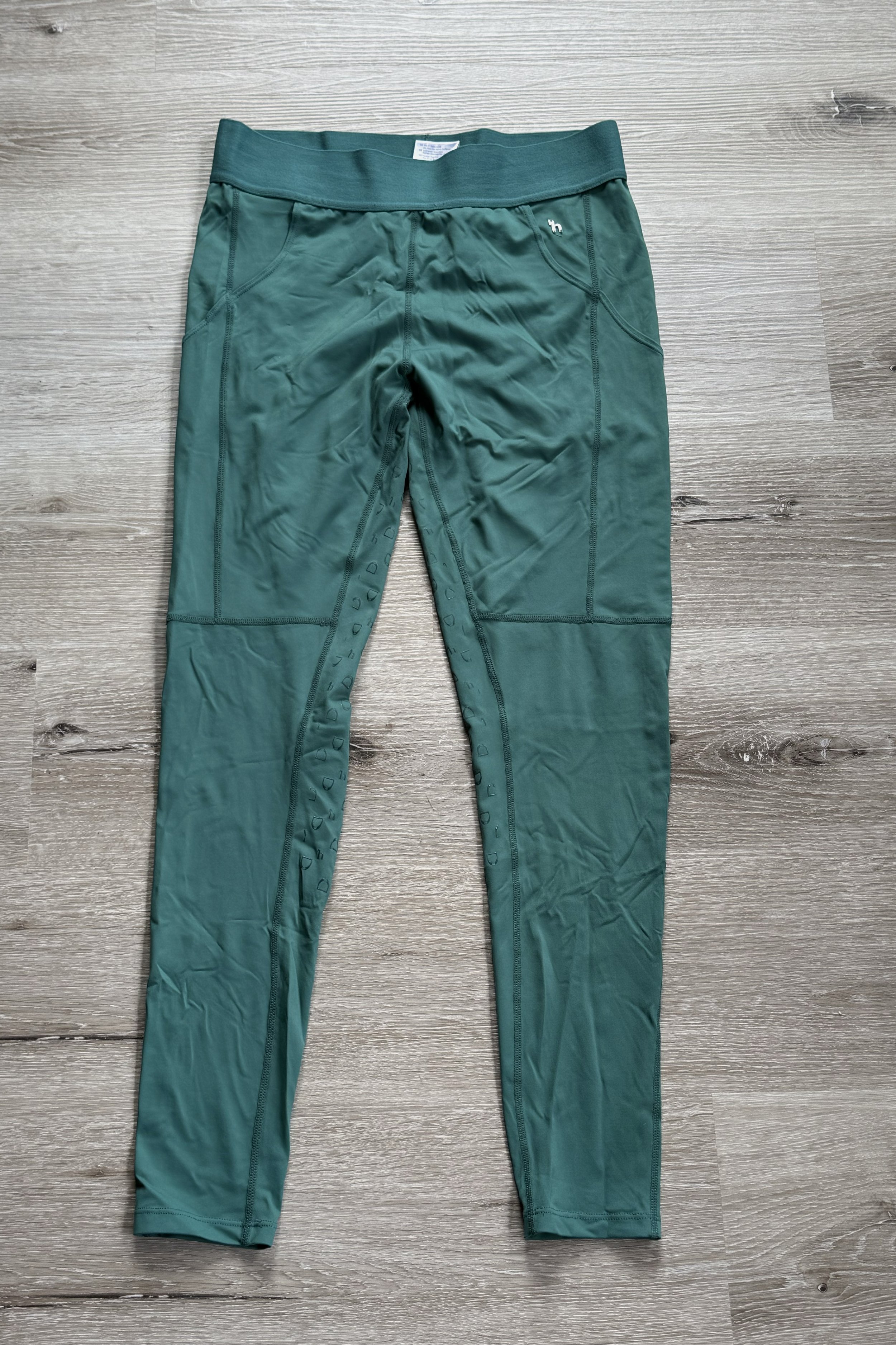 Horze Full Grip Tights In Green - 28