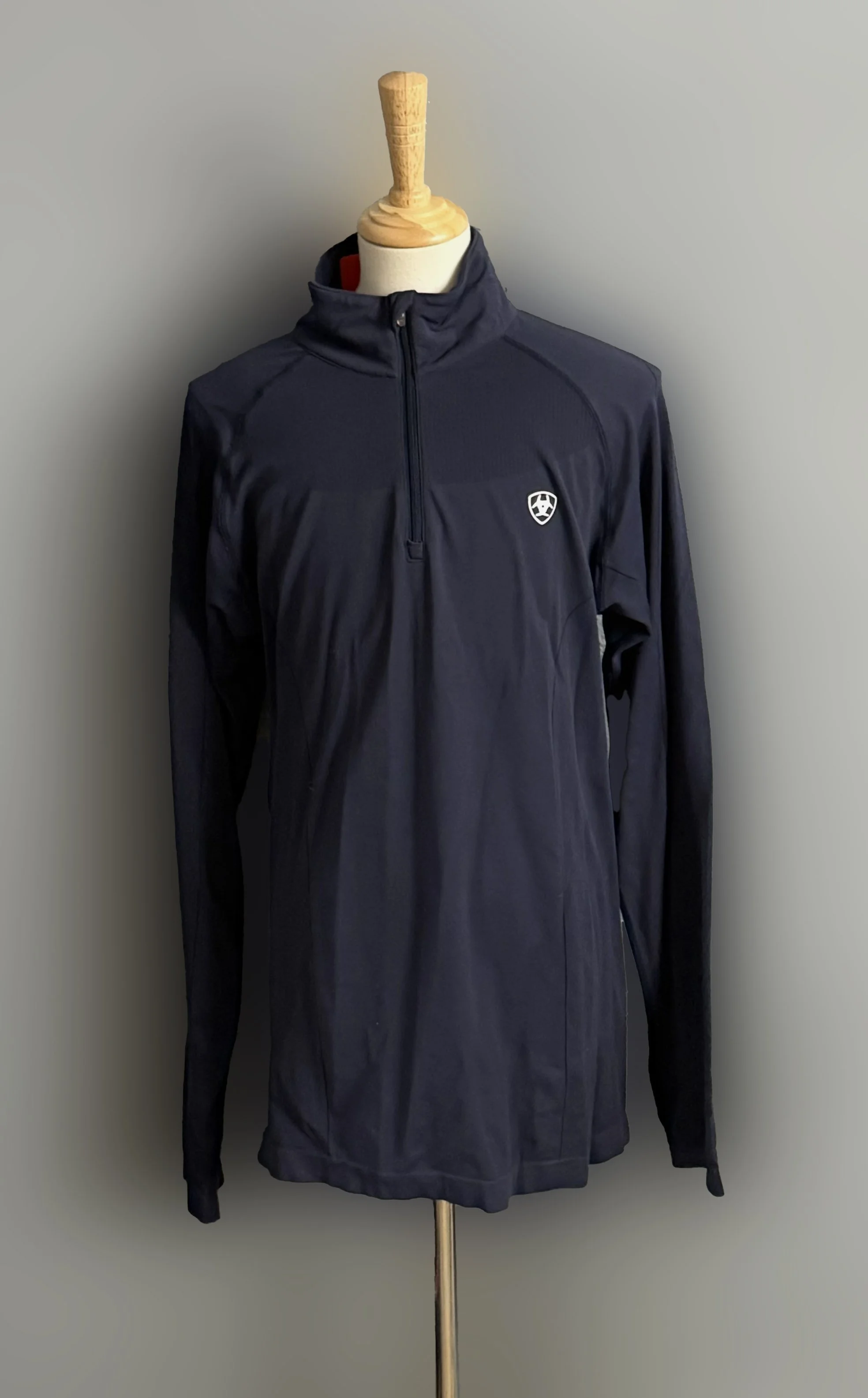 Ariat Heat Series 1/4 Zip Long Sleeve Baselayer In Navy - Large