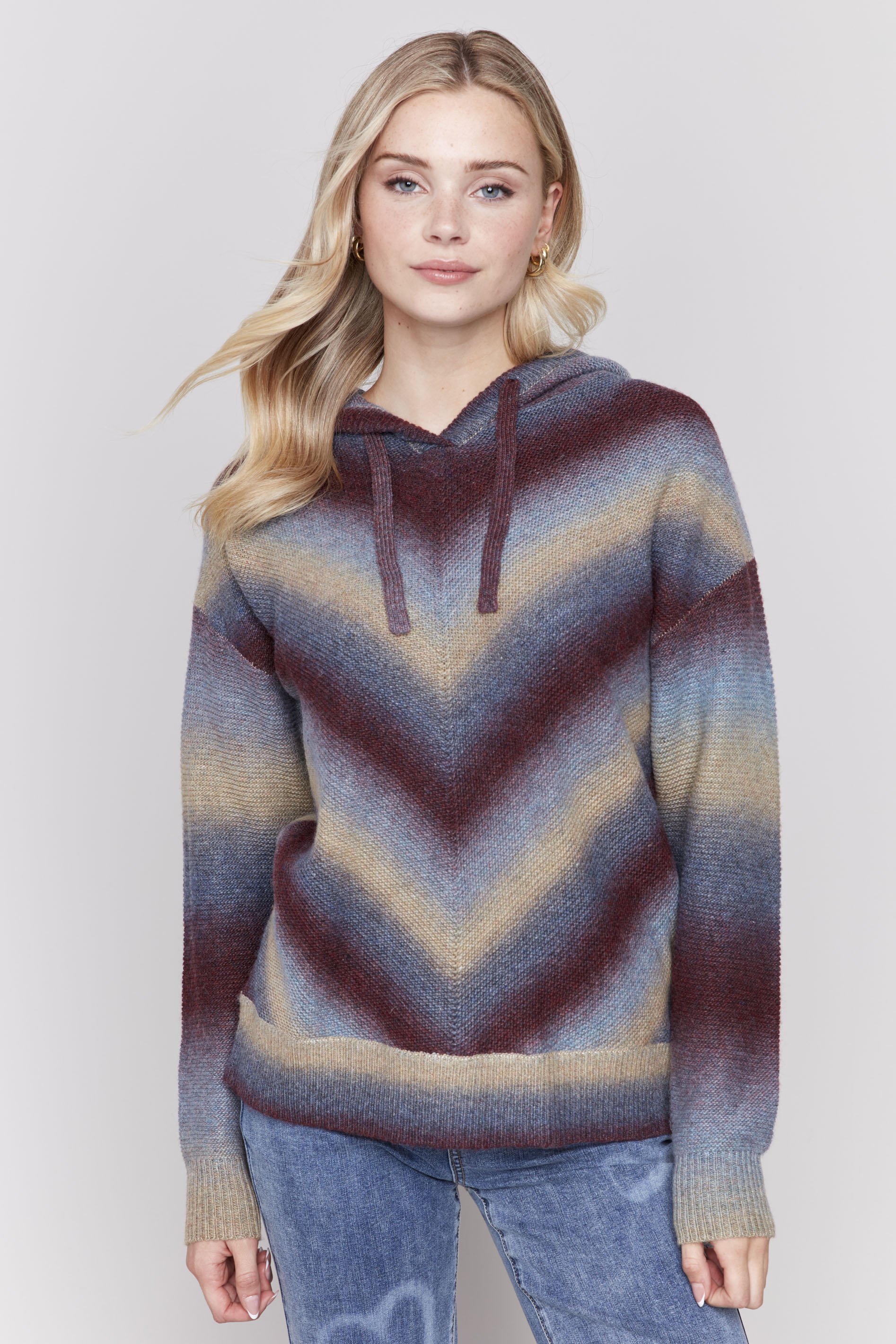Charlie B Space Dye Hoodie In Cabernet - 2nd Round Equestrian