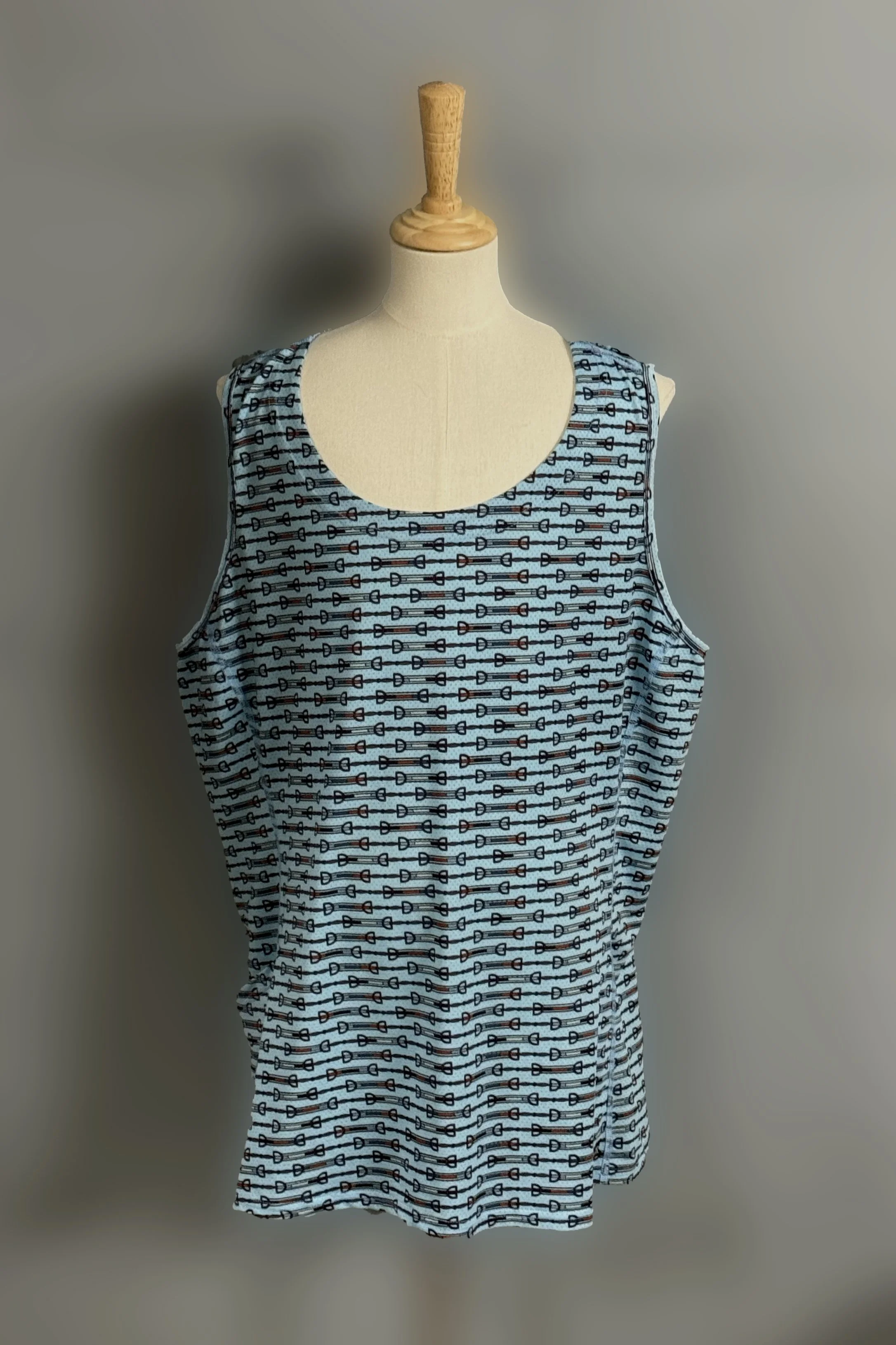 Kerrits Tank Top With Blue Bit Print - XL