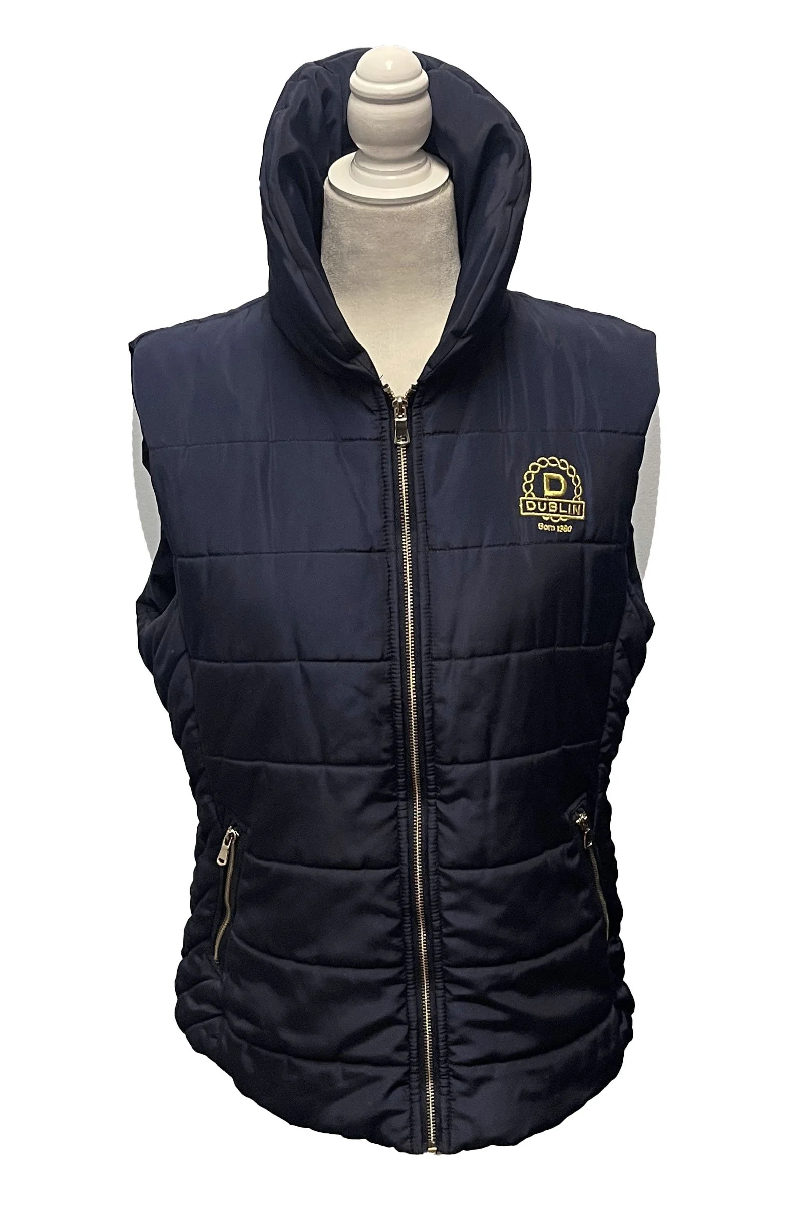 Dublin Equestrian High Neck Down Vest In Navy - XL - 2nd Round Equestrian