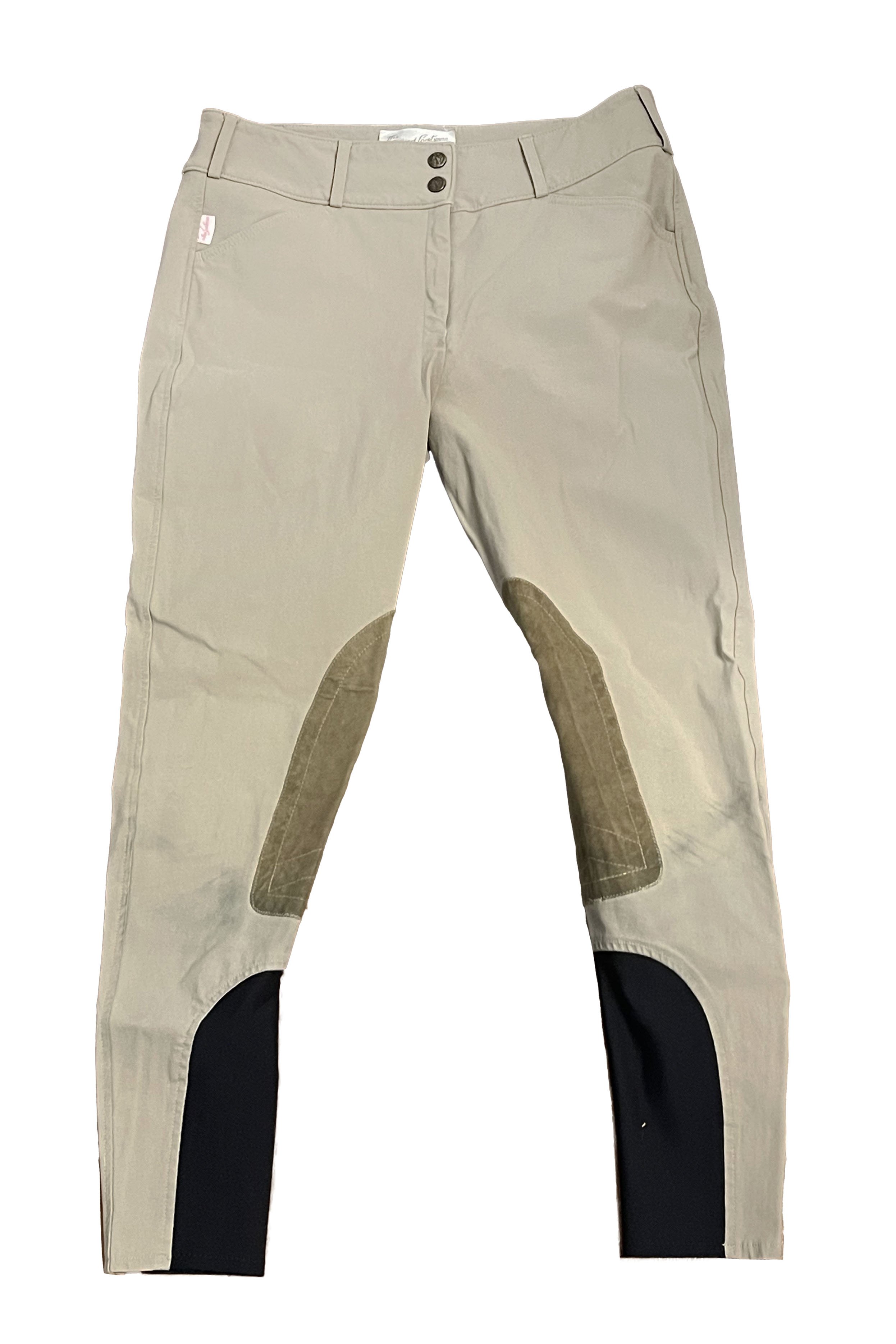 Tailored Sportsman Trophy Hunter #1923 Sock Bottom Breech In Tan - 32 R - 2nd Round Equestrian