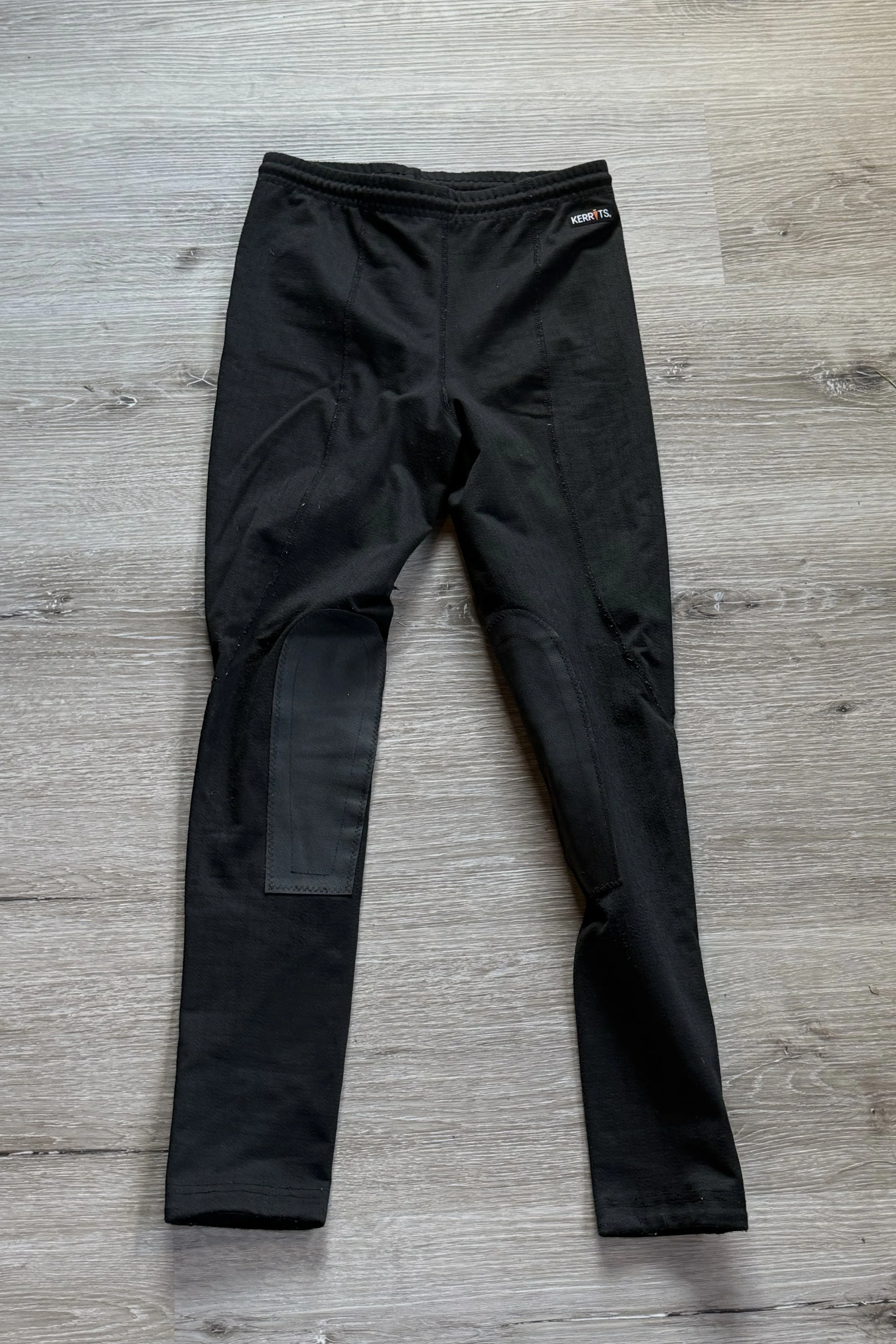Kerrits Fleece Lite II Knee Patch Riding Tight In Black - Kids XL