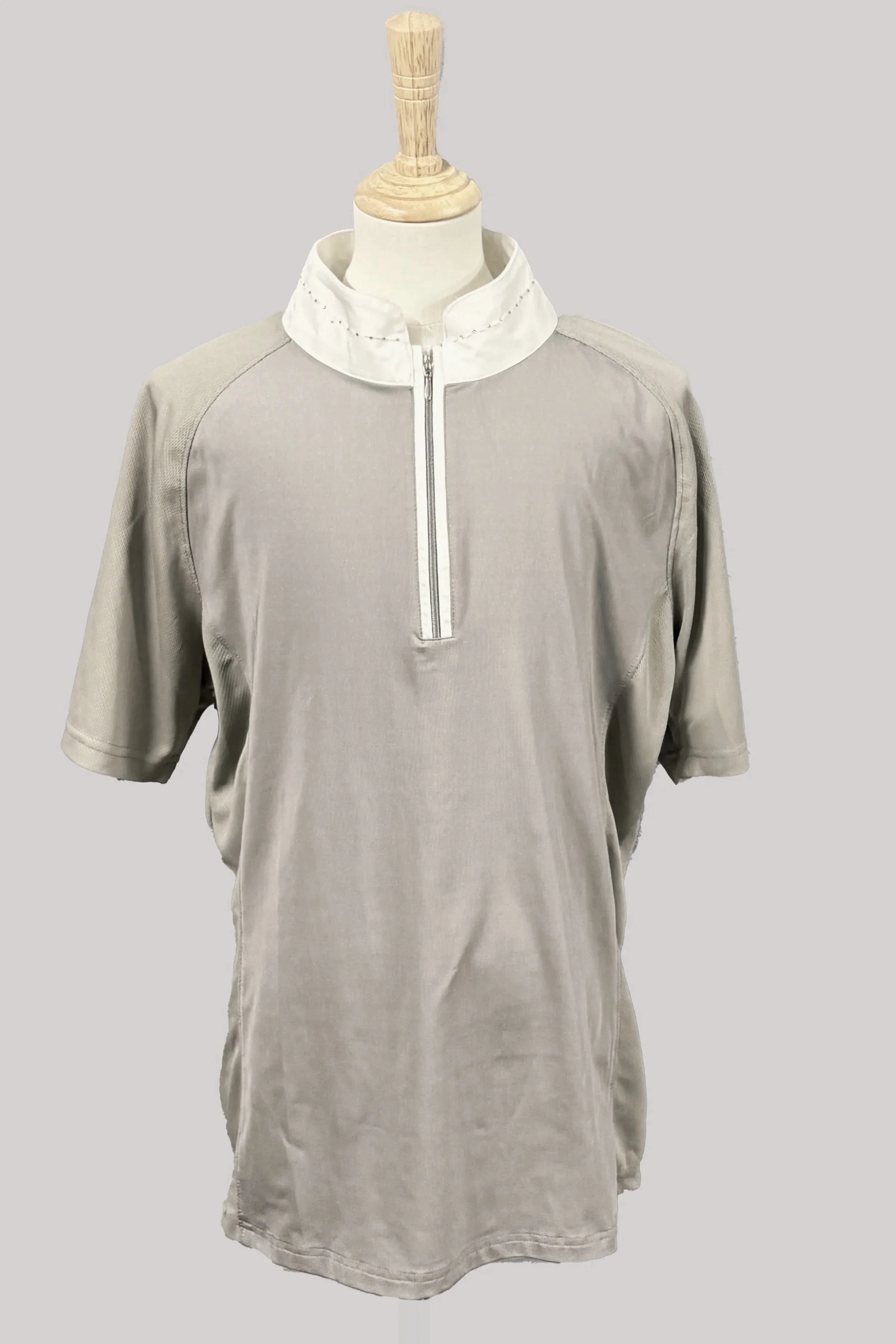 Ovation Elegance Sparkle Short Sleeve Show Shirt In Grey - Large