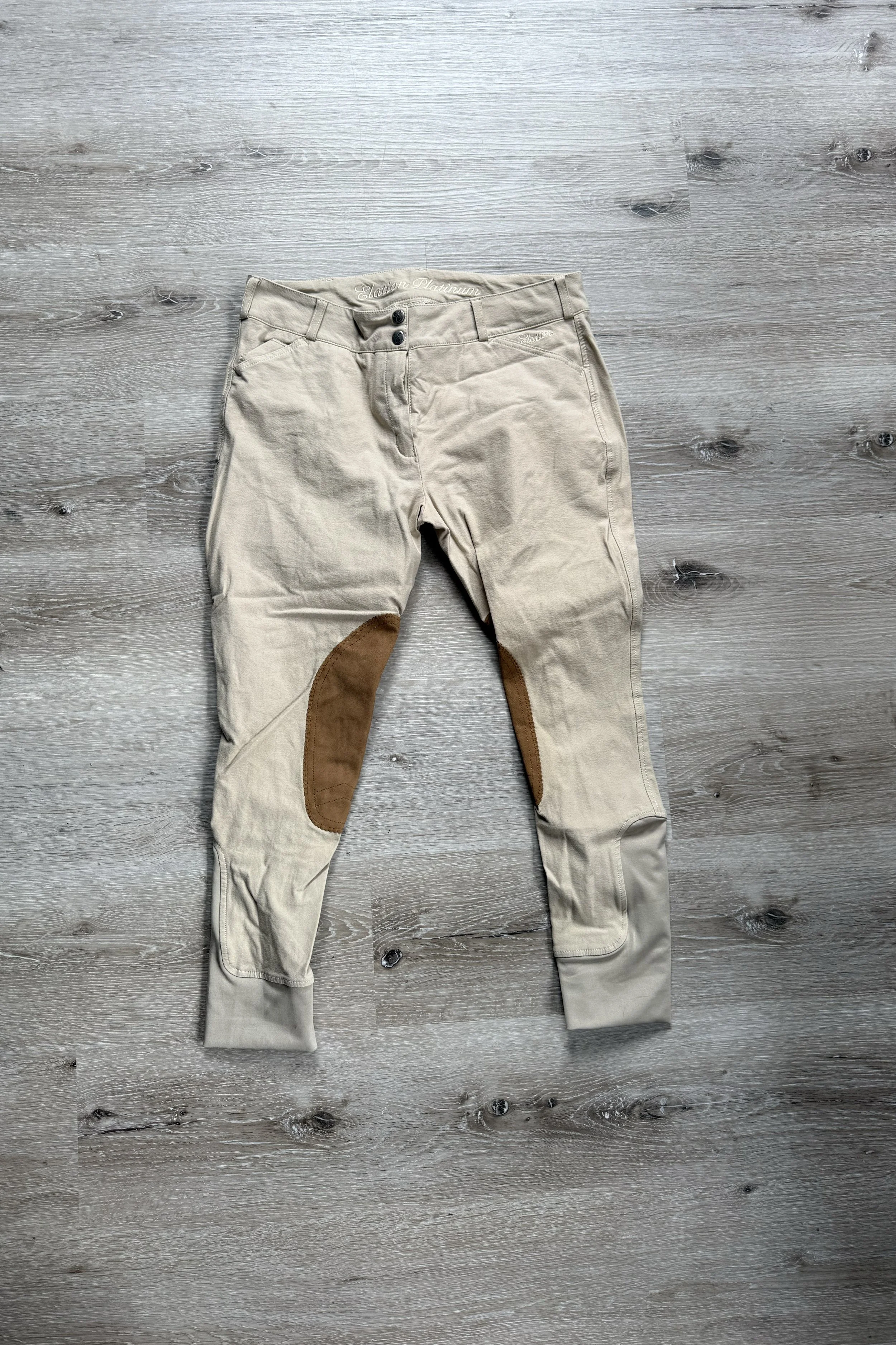 Elation Platinum Knee Patch Breech in Tan - 32