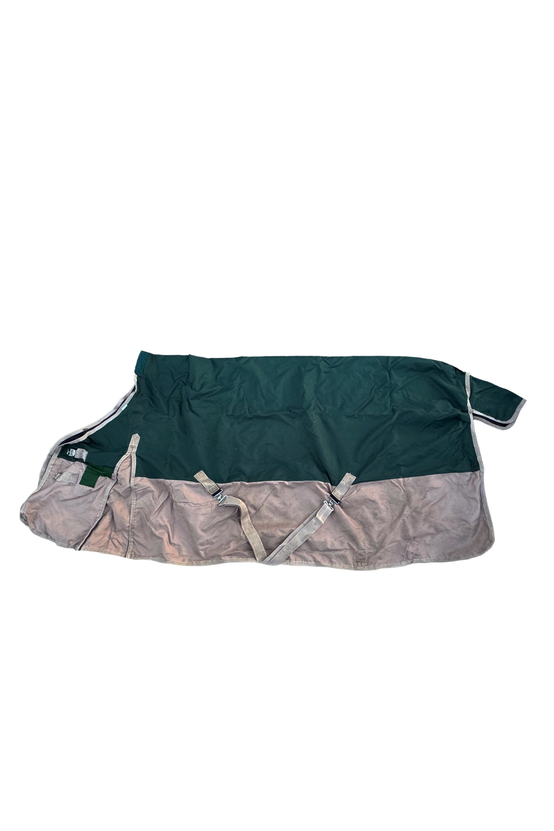 Turnout Sheet In Green & Tan - Size 86" - 2nd Round Equestrian