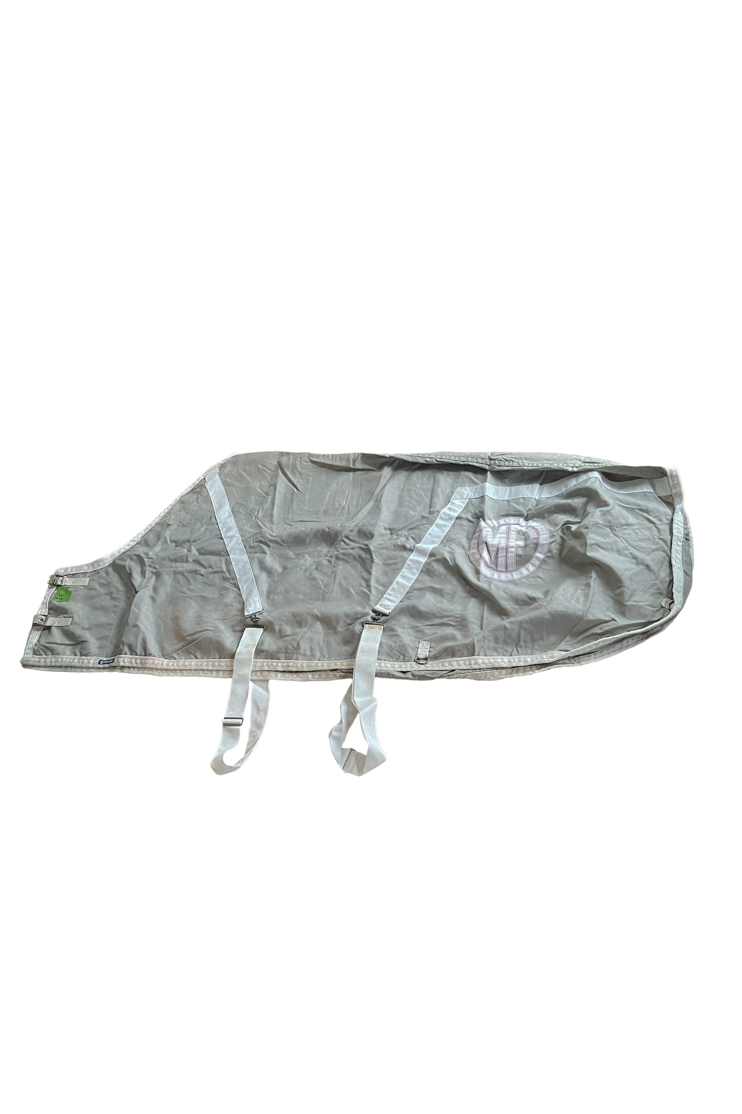 Triple Crown Light Stable Sheet In Grey With Pink Trim- 76" - 2nd Round Equestrian