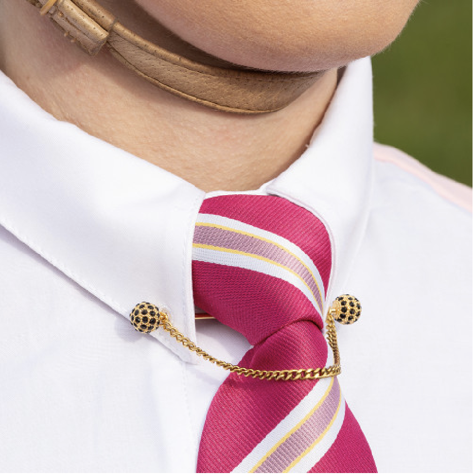 Supreme Products Glitz & Glam Collar Pin in Gold/Black