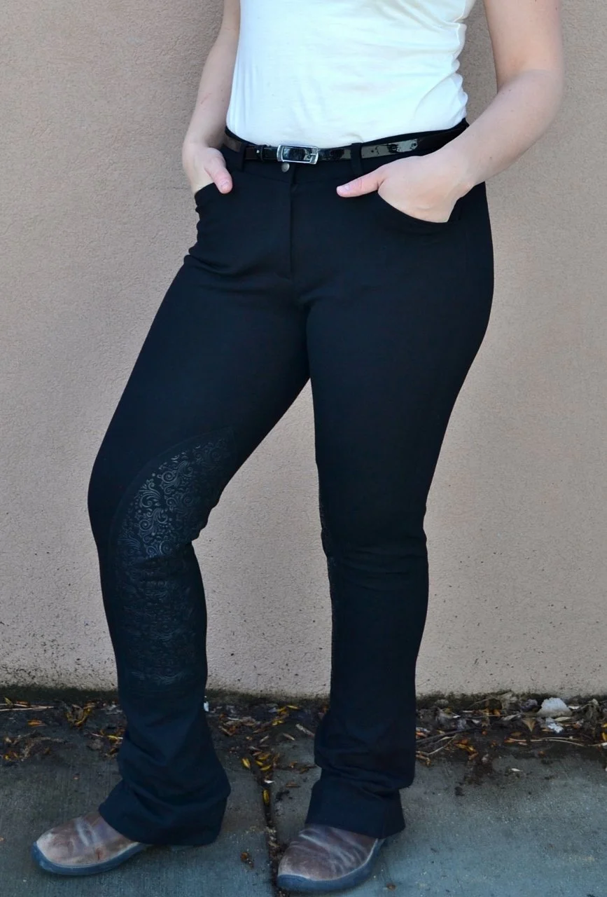Smartpak Piper Knee Patch With Grip Bootleg Breeches In Black - 22 Regular