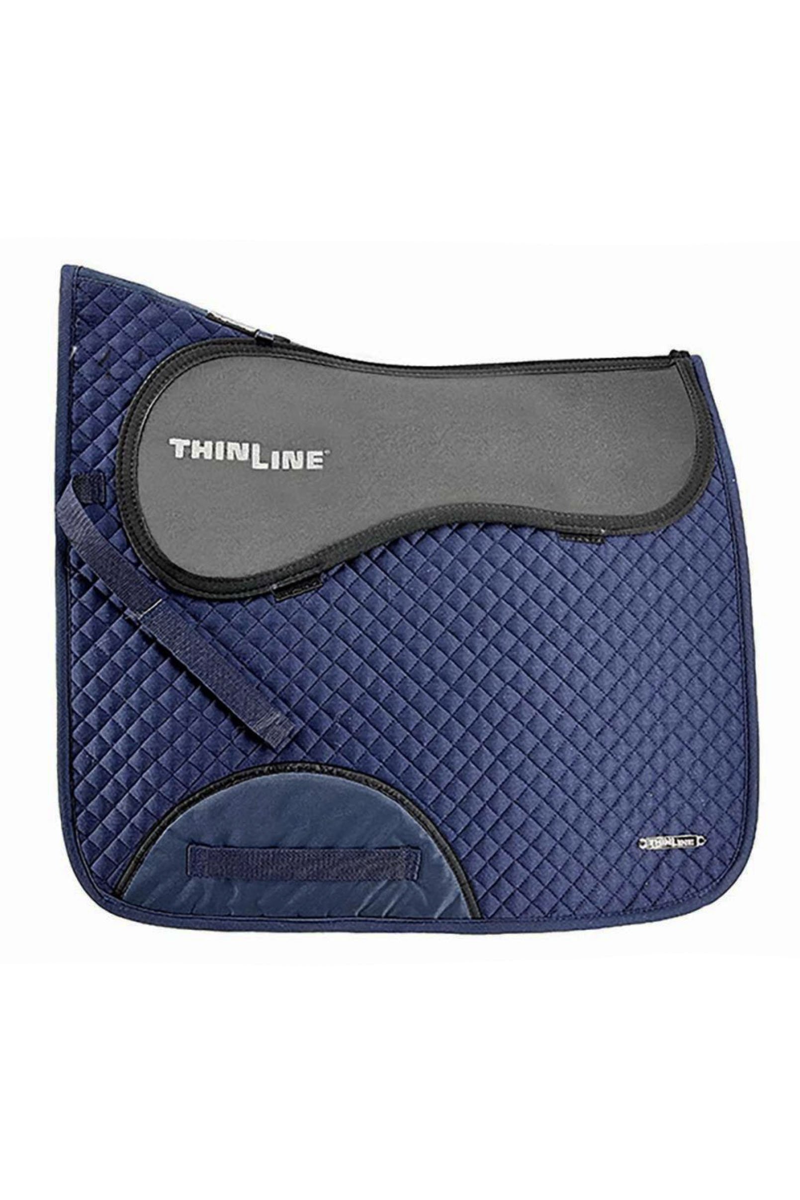 ThinLine Quilted Dressage Square Saddle Pad In Navy - 2nd Round Equestrian