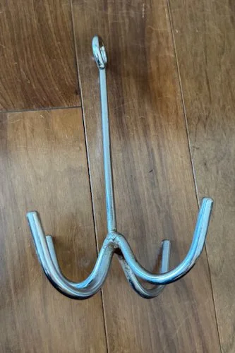 Equi-Essentials 4-Prong Chrome Plated Cleaning Hook