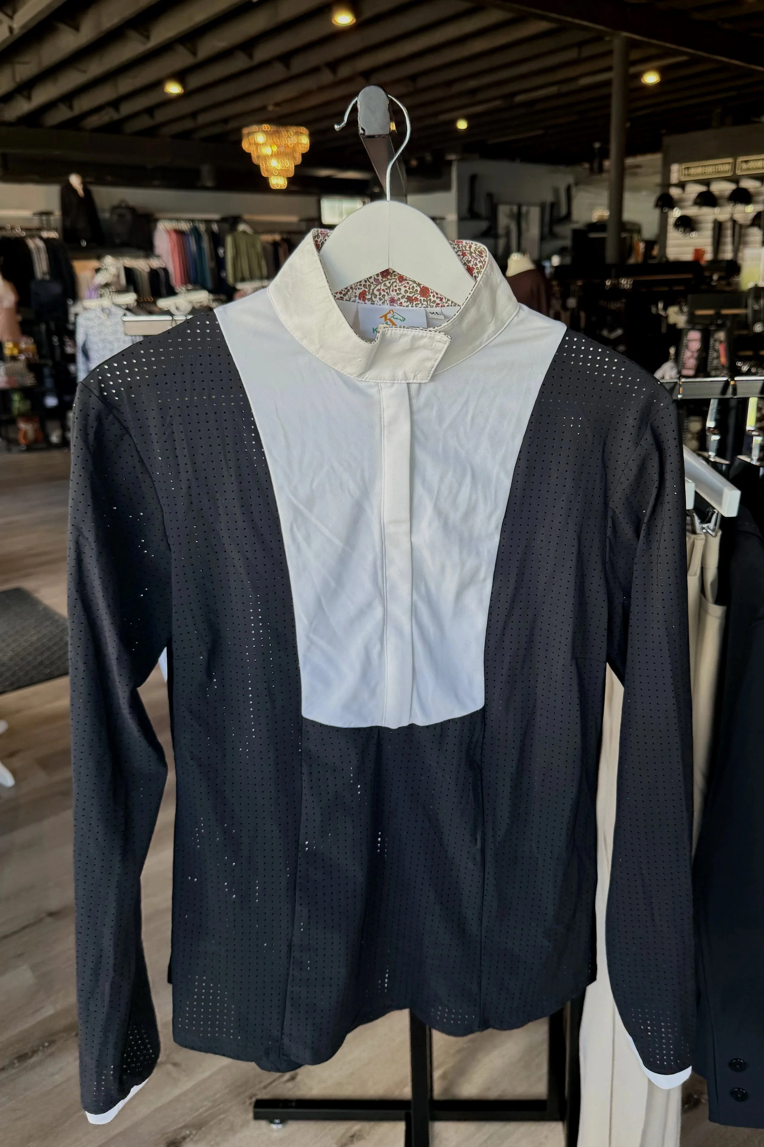 Kismet Eleoniore Long Sleeve Show Shirt In Black - XL
