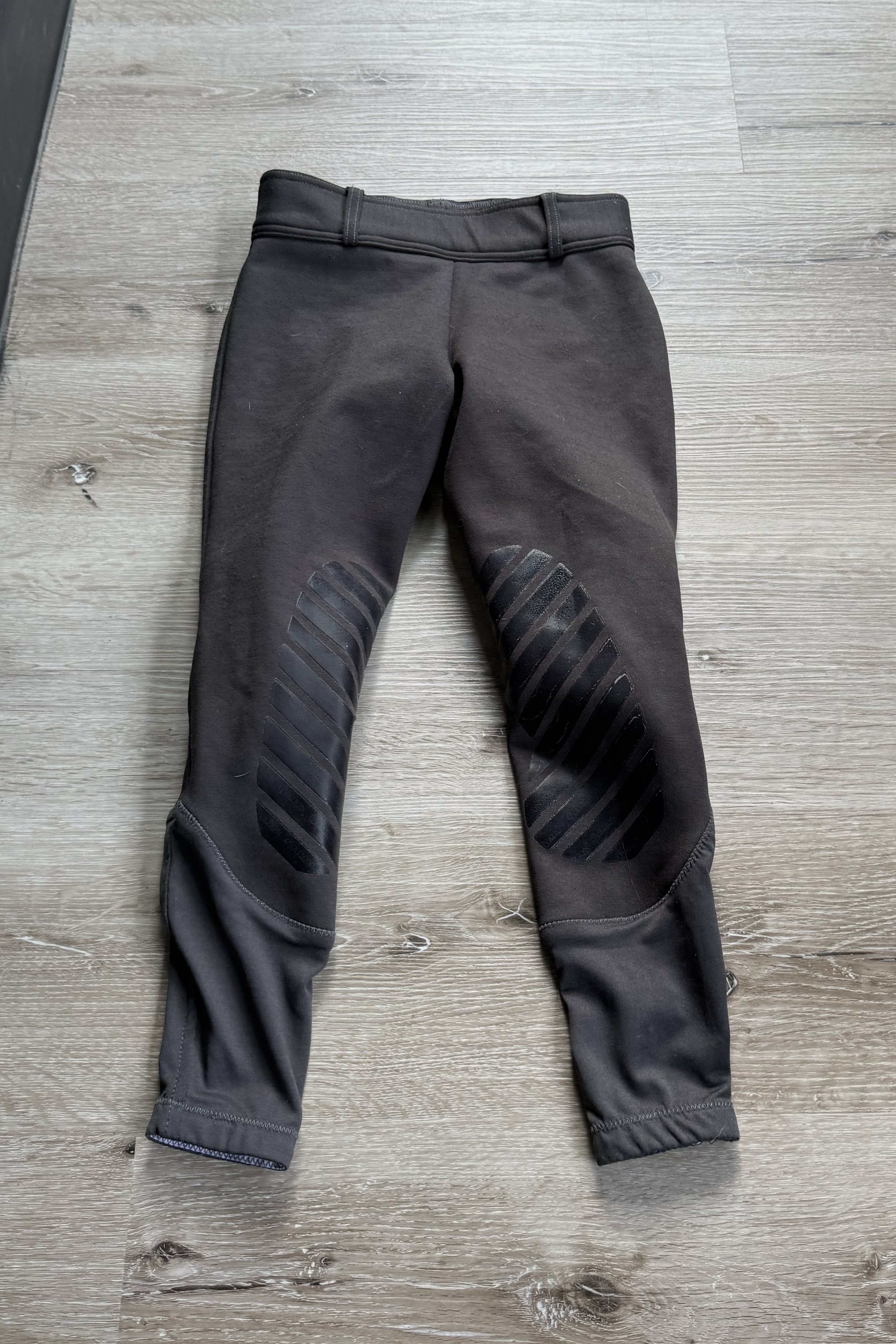 Ovation Winter Knee Grip Tights In Grey - Kids Large