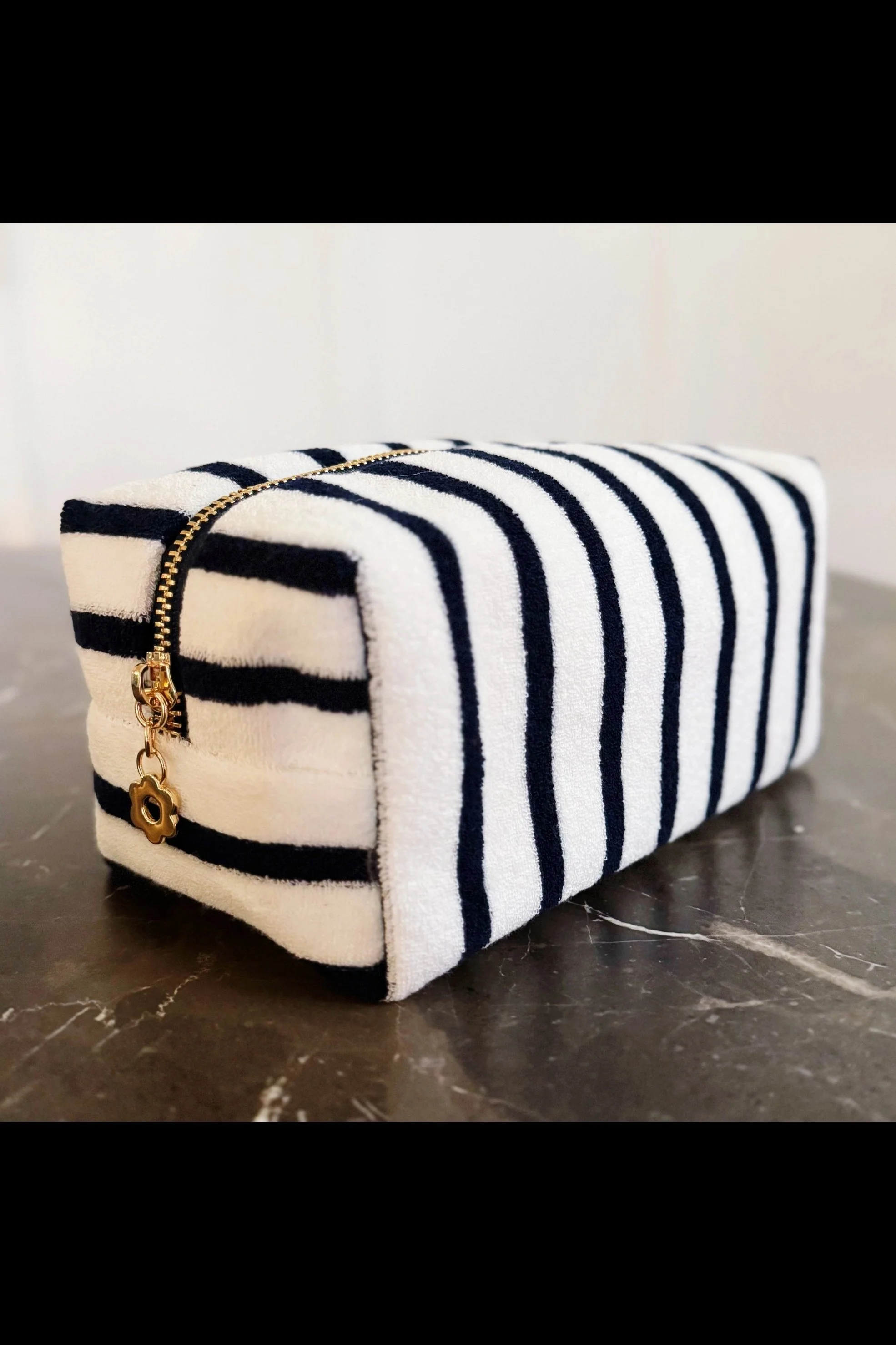 Ellison & Young Terry Cloth Striped Cosmetic Case