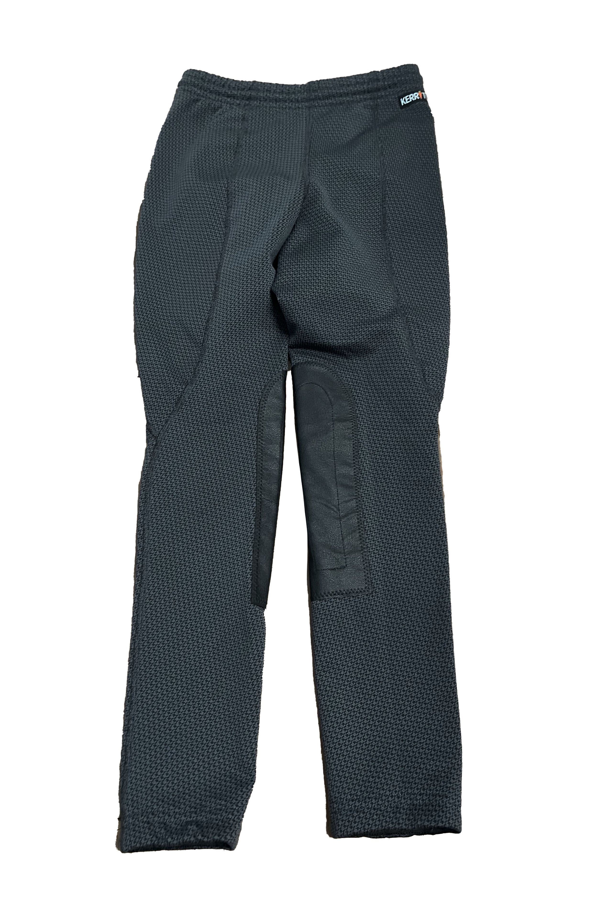 Kerrits Fleece Lite Tights In Grey Houndstooth - Kids Medium - 2nd Round Equestrian