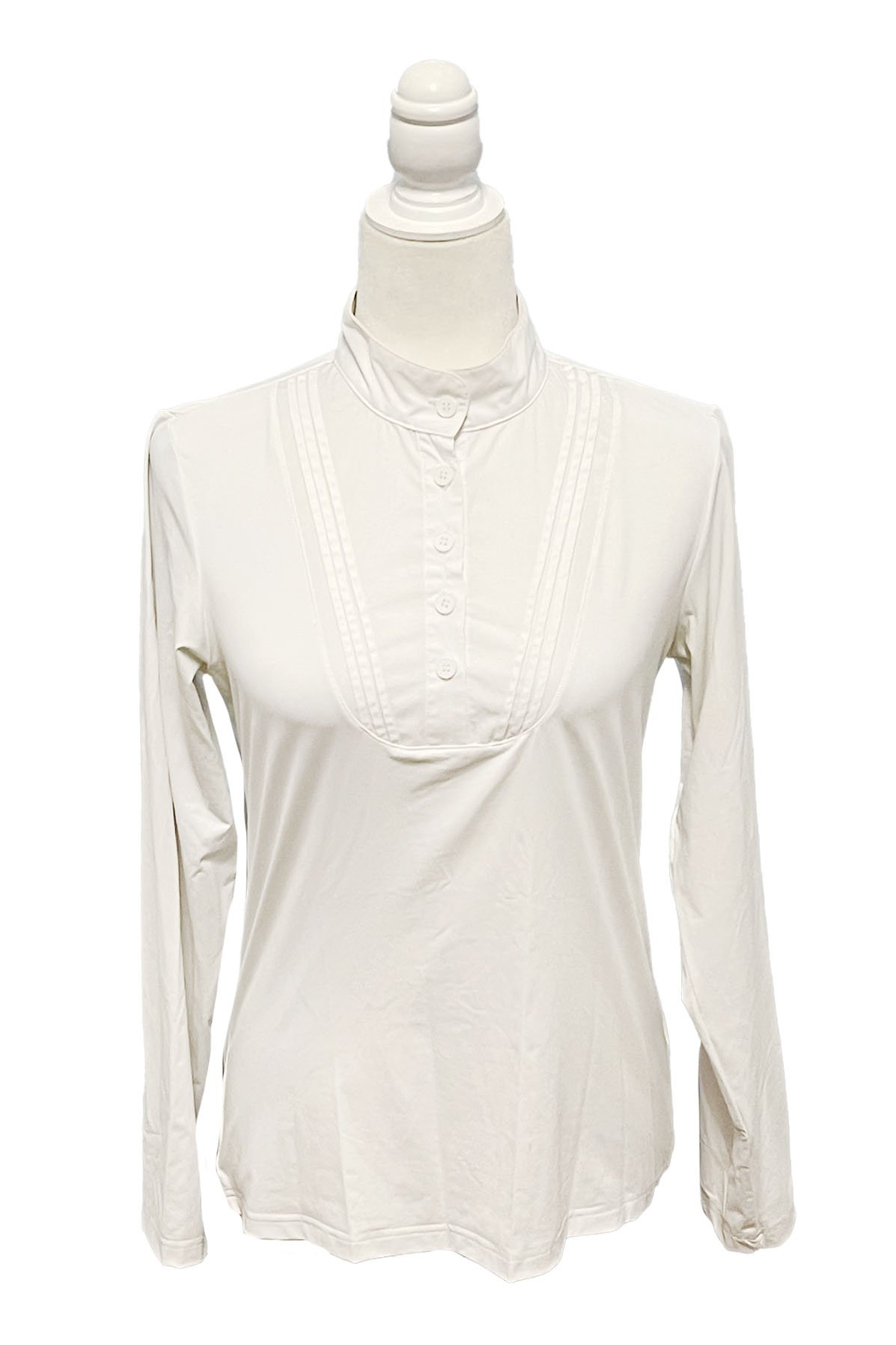 Long Sleeve Show Shirt In White - Medium - 2nd Round Equestrian