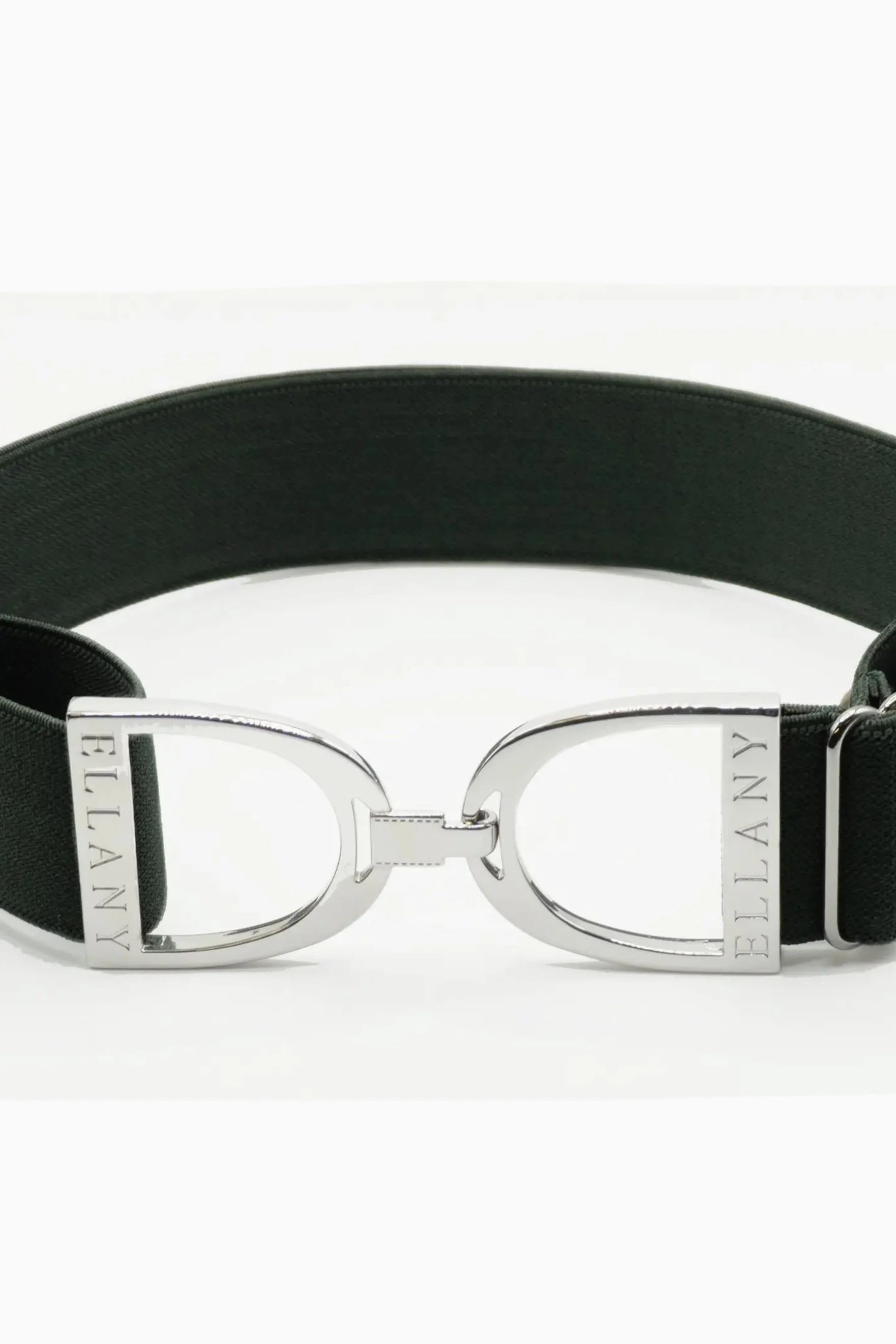 Ellany Stirrup Elastic Belt In Hunter & Silver 1.5" - Youth - Adult 2XL