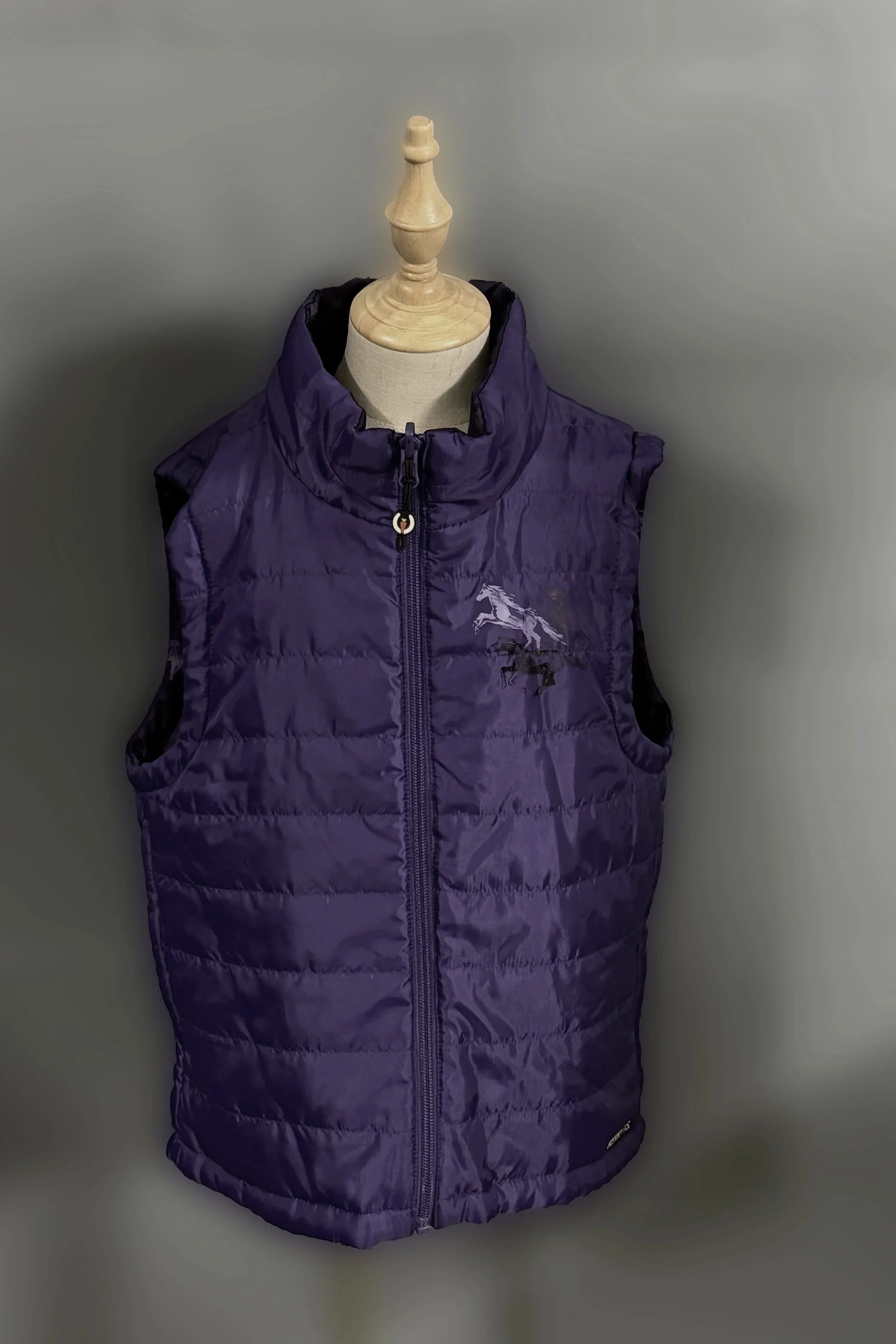 Kerrits Pony Tracks Reversible Quilted Vest In Huckleberry - Kids Medium