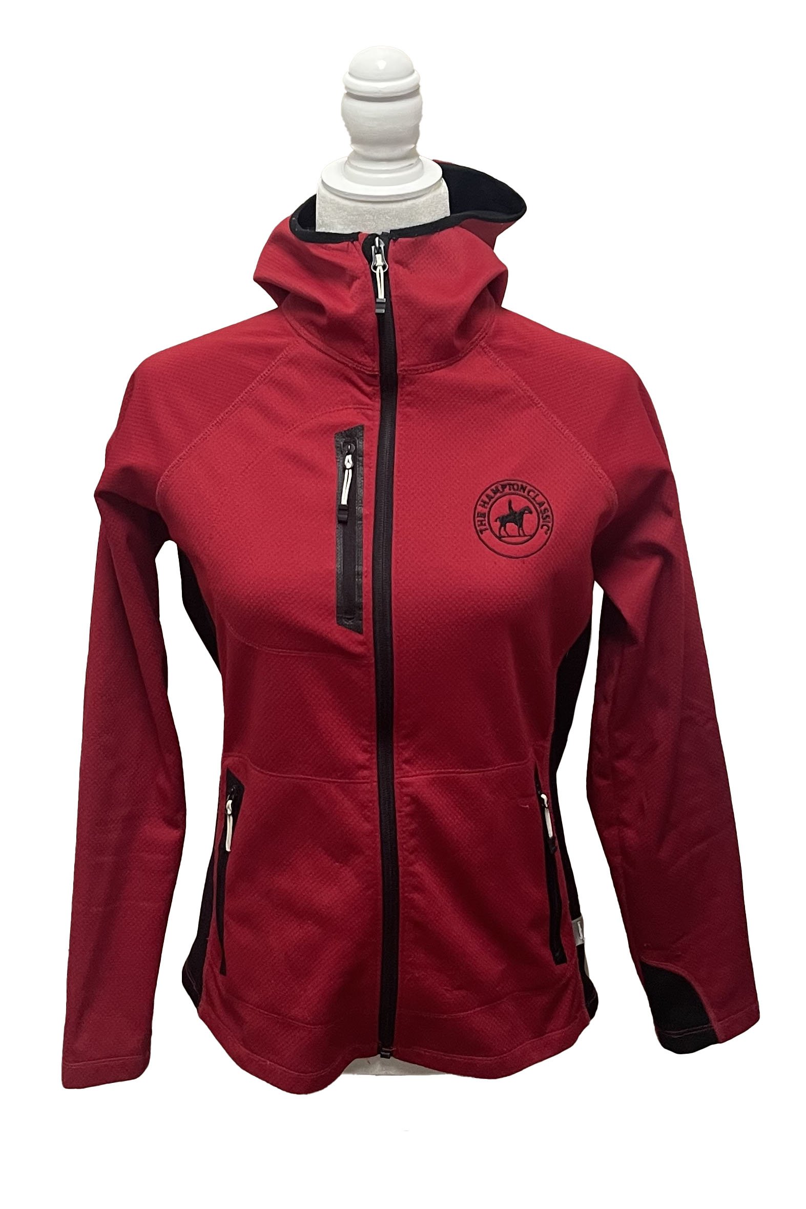 Landway Waffle Softshell Jacket With Embroidery In Red & Black - Small