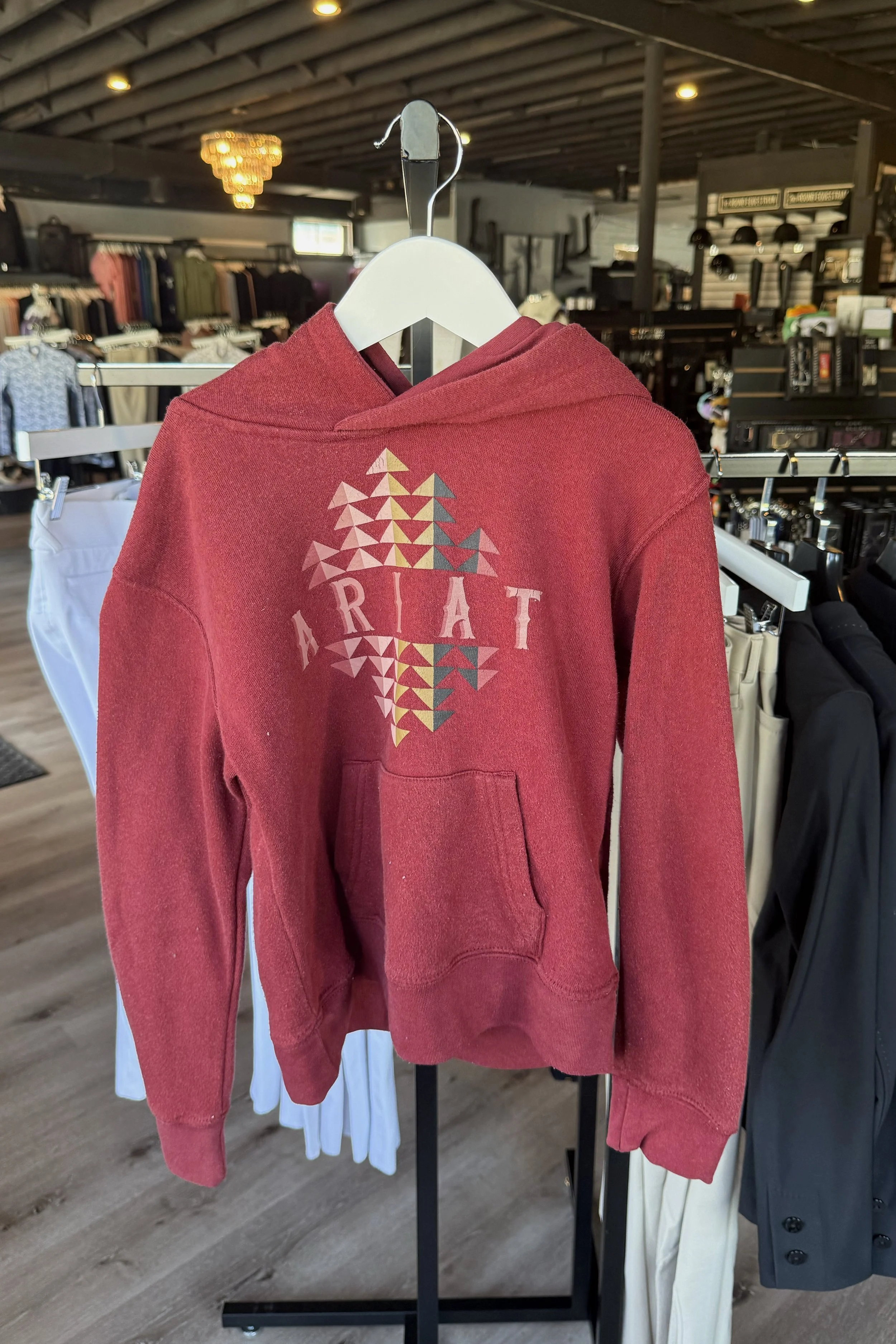 Ariat Real Beartooth Hood In Red - Kids Small