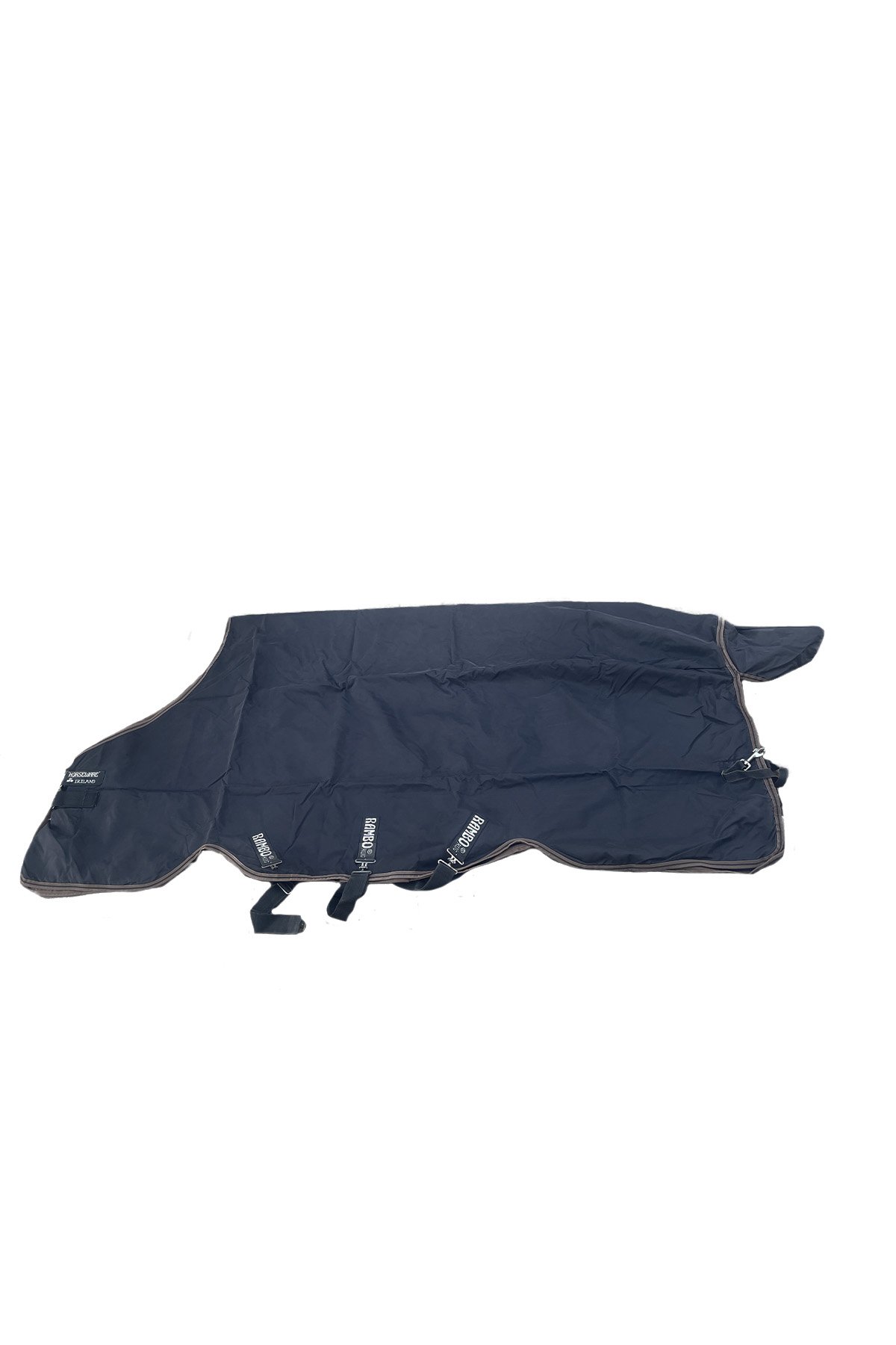 Horseware Rambo Heavy Turnout With Leg Arches In Black And Brown - 87"