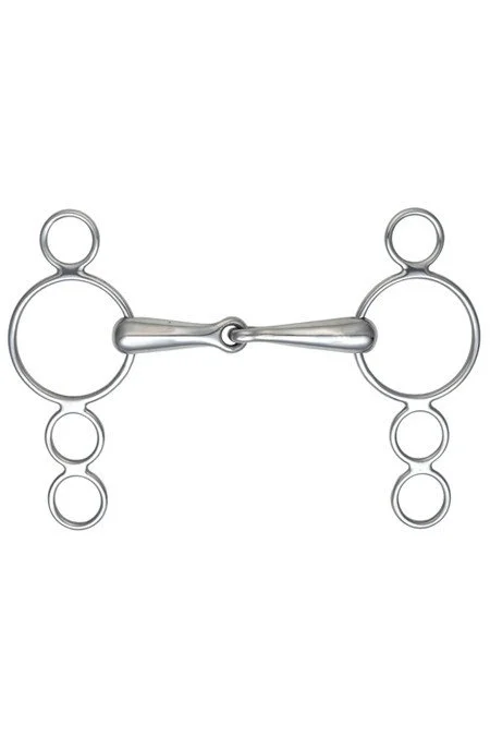 Centaur Stainless Steel Jointed 3-Ring Gag  - Size 5.5”