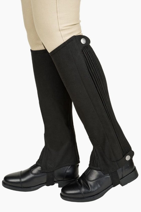 Lettia Children's Suede Half Chaps In Black
