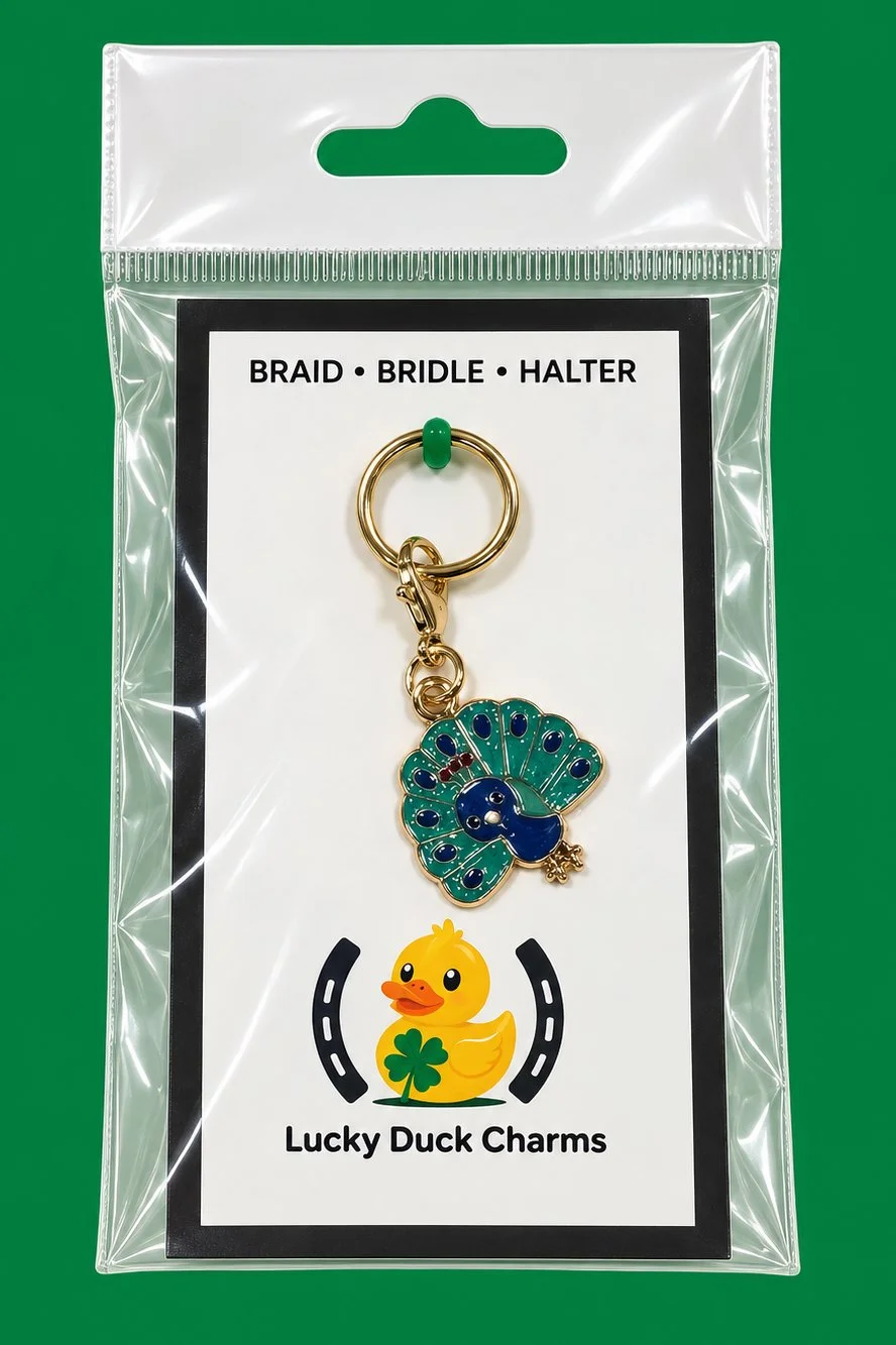 Lucky Duck Charms – Peacock Charm 🦚