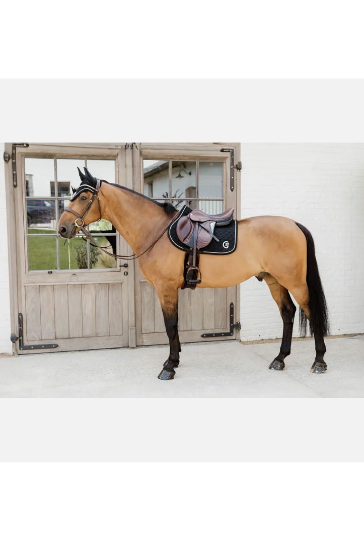 Kentucky Horsewear 3D Logo Onion Quilt Jumping Saddle Pad In Black - 2nd Round Equestrian