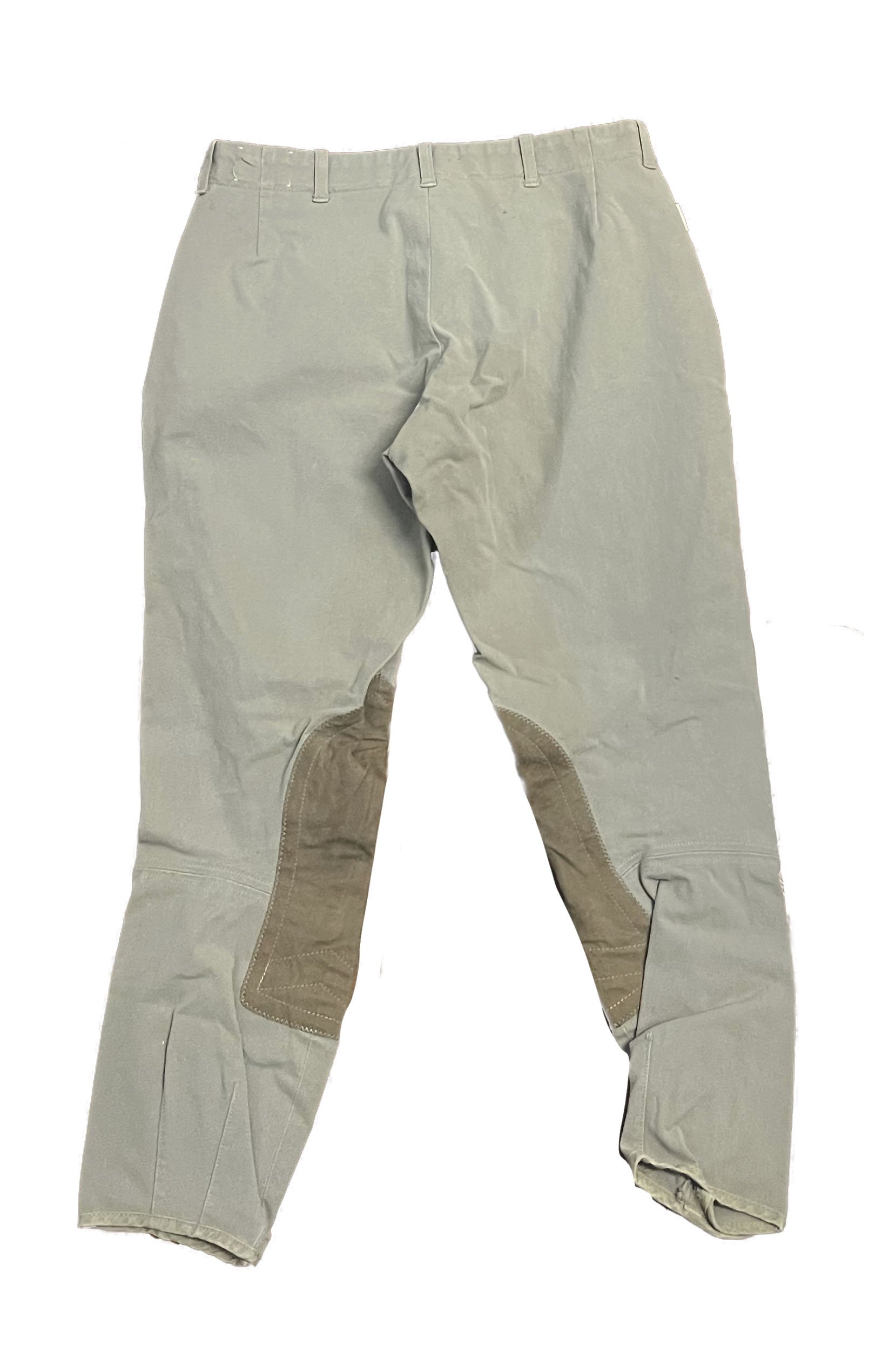 The Tailored Sportsman Side-Zip Knee Patch Breeches In Tan - 28L - 2nd Round Equestrian