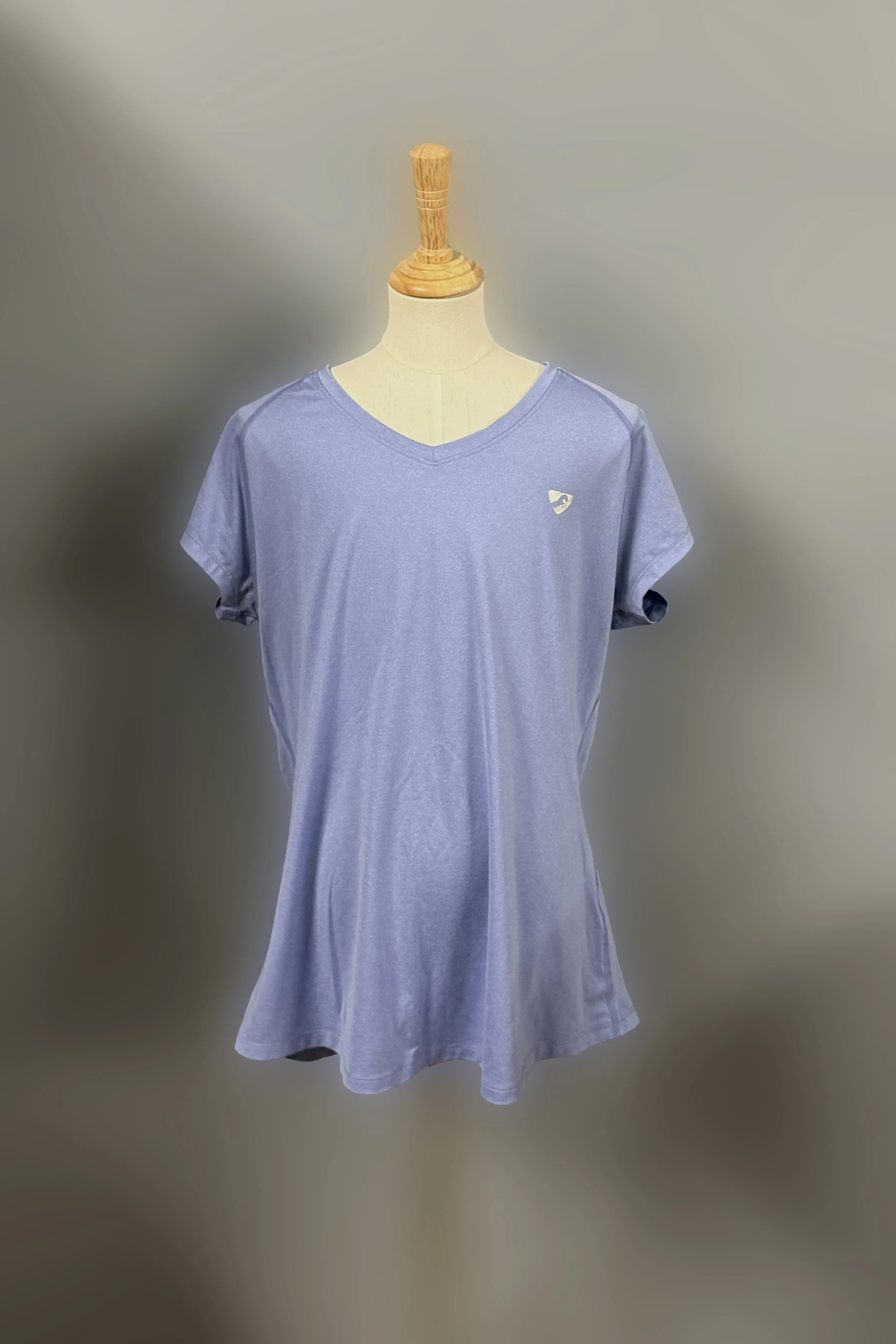 Aubrion Elverson Tech V-Neck Shirt In Light Blue - Medium