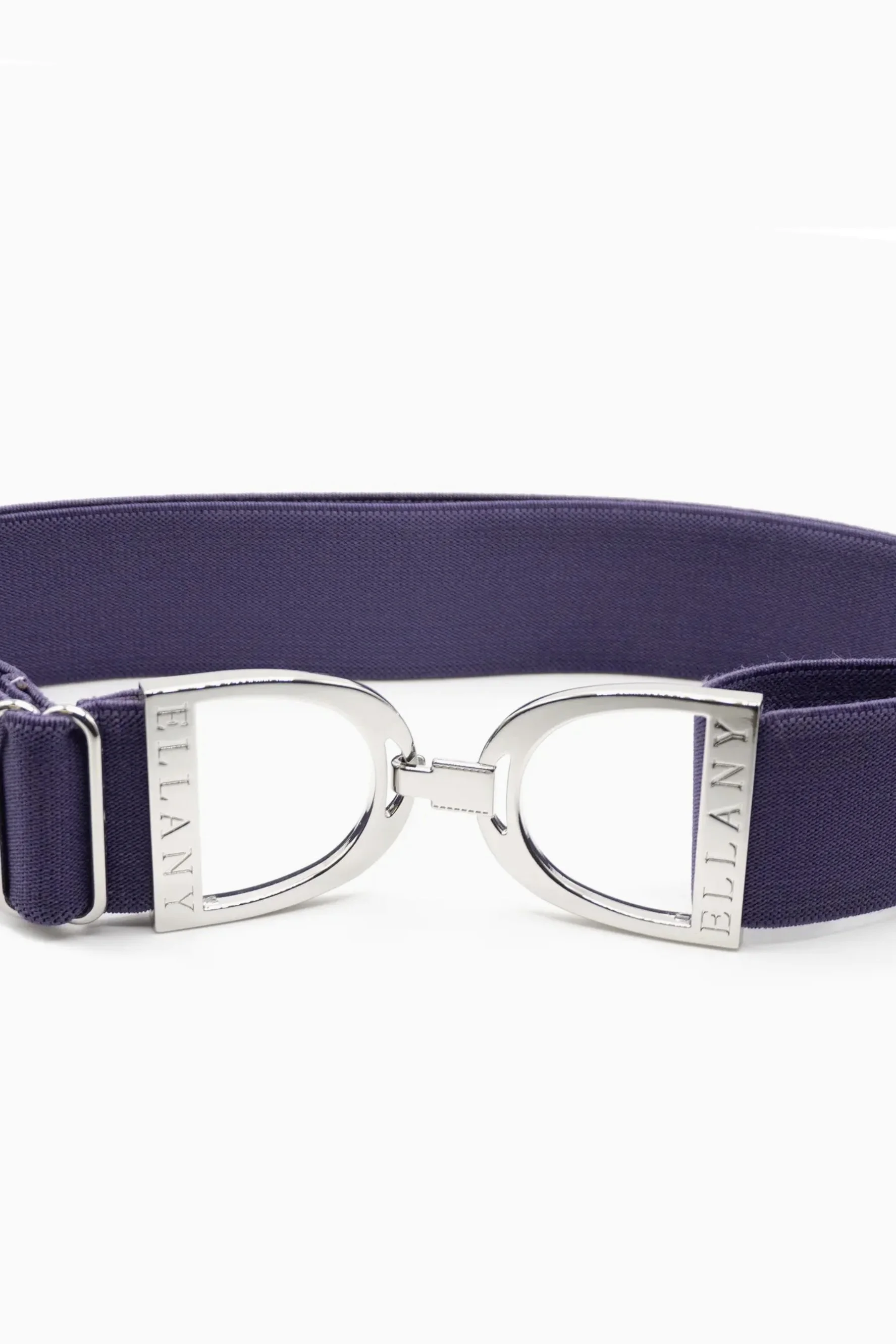 Ellany Stirrup Elastic Belt In Amethyst & Silver 1.5" - Youth - Adult 2XL