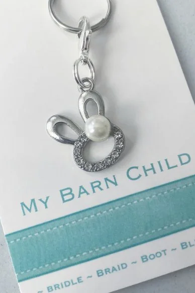 My Barn Child Bridle Charm: Bunny ~ Pearl