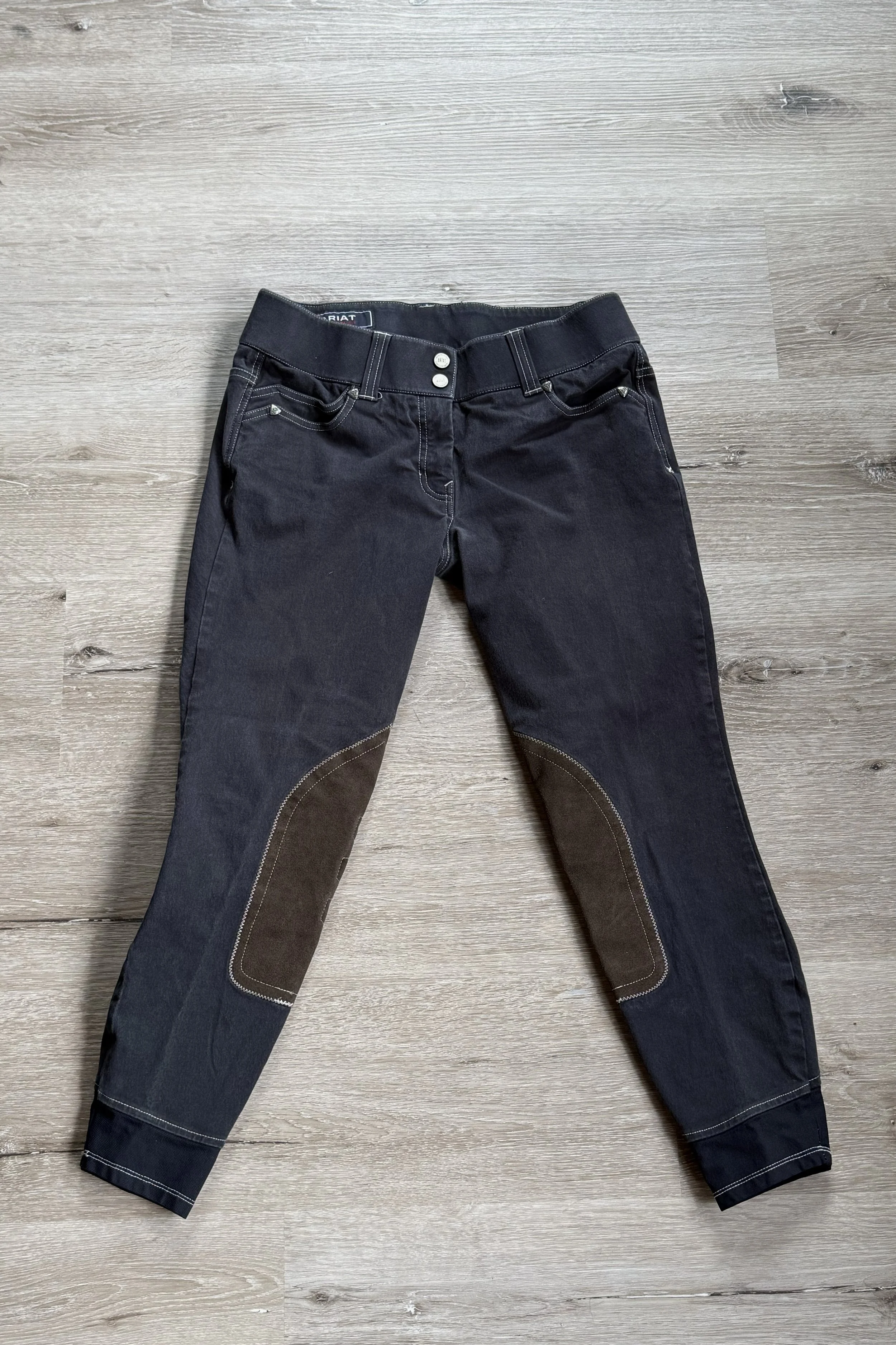 Ariat Heritage Knee Patch Breech In Black & Brown - 26 Regular