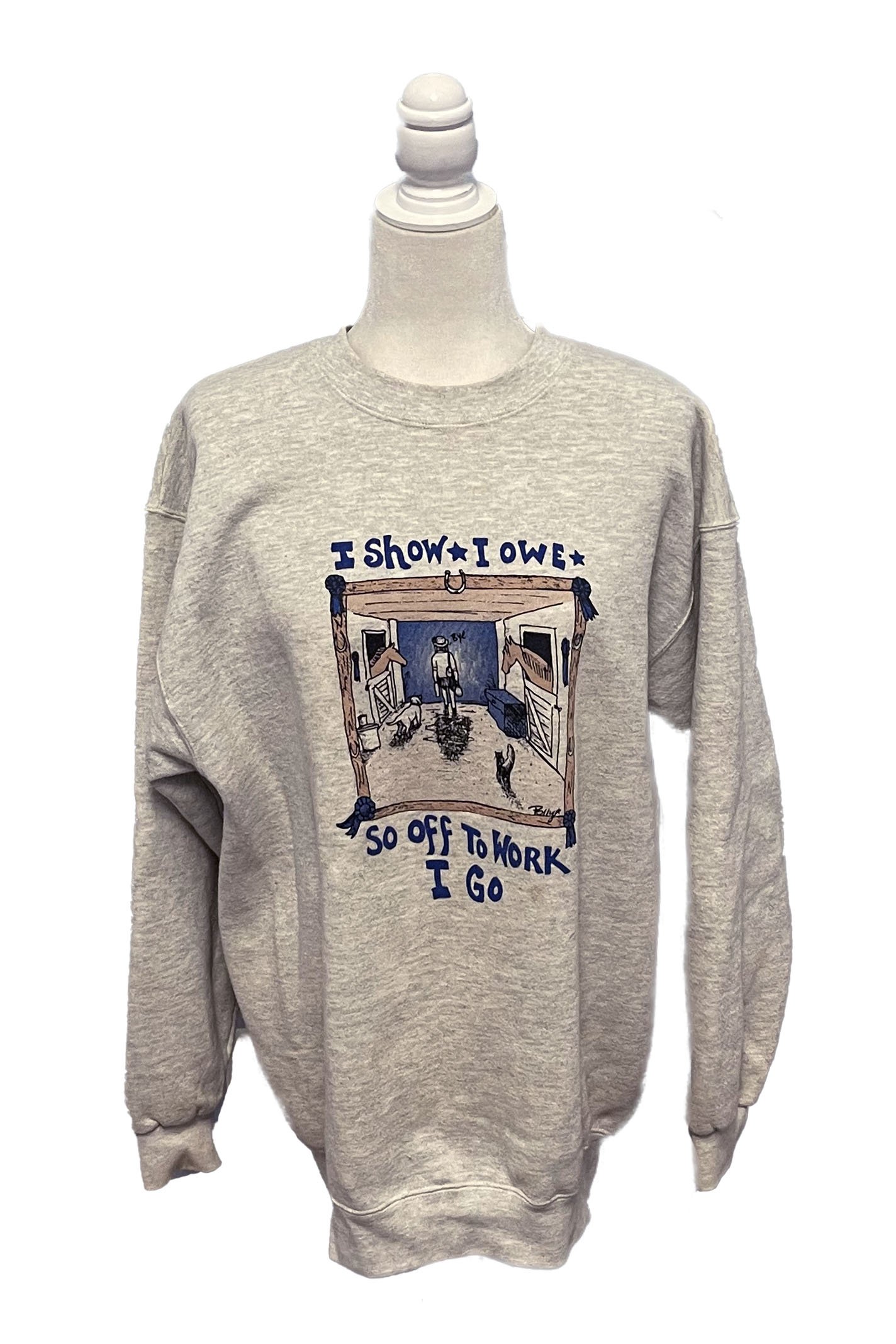 Lee "I show, I owe" Heavy Weight Sweatshirt In Grey - Large