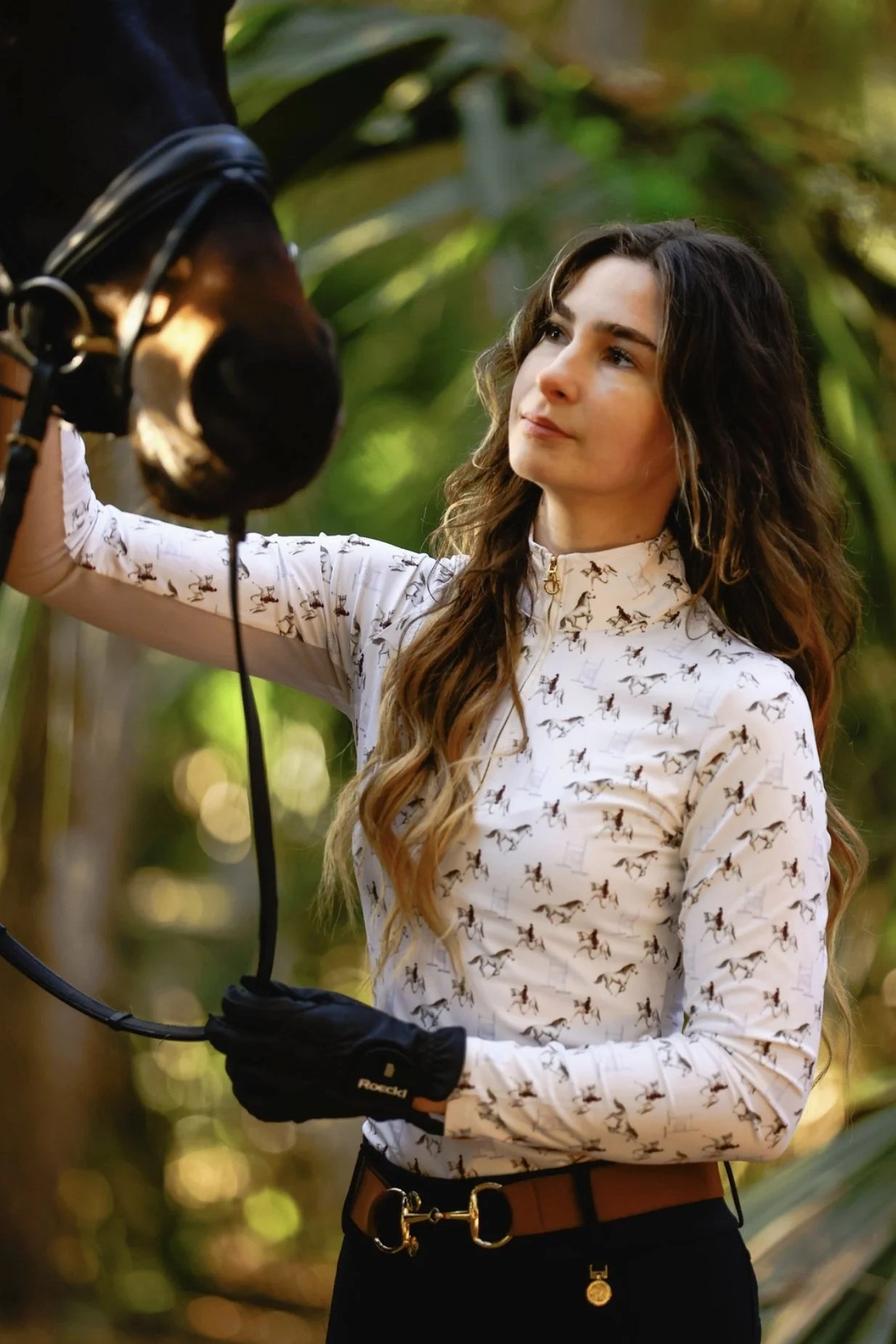 The Proper Fox Ladies Grey Horse Sun Shirt