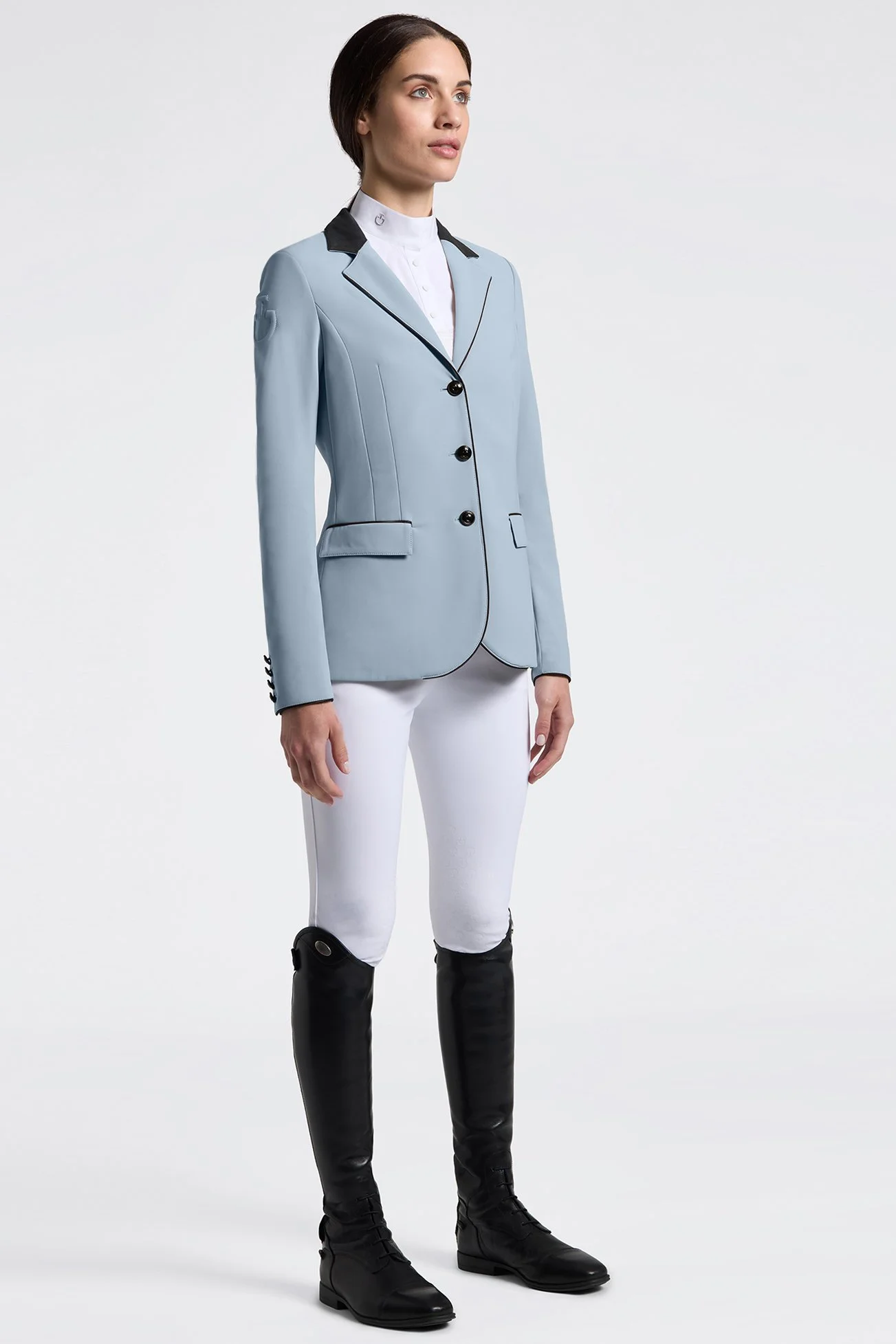 CAVALLERIA TOSCANA WOMEN'S COMPETITION JACKET WITH BUTTONS IN BLUE FOG