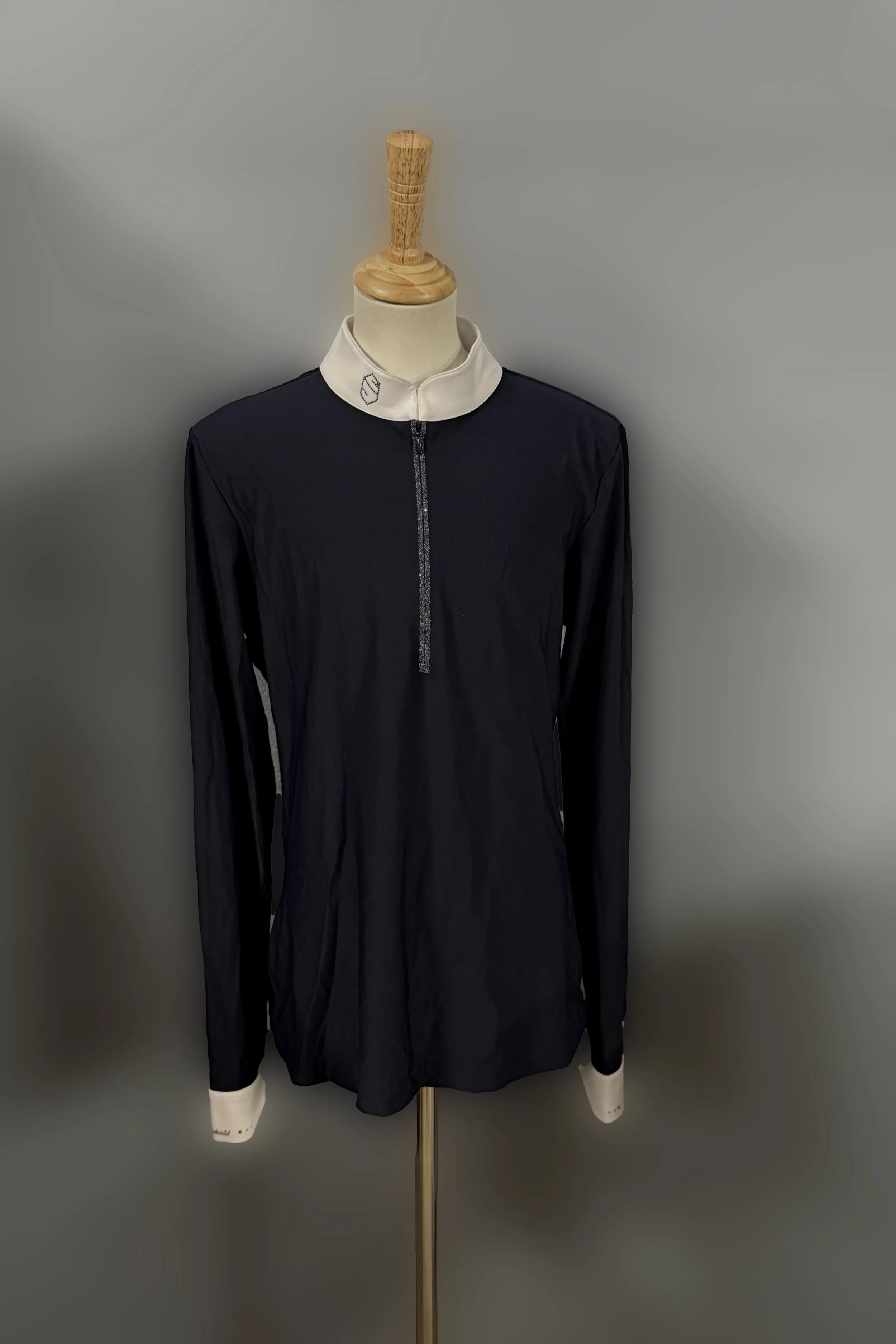 SamShield Anouchka Long Sleeve Show Shirt In Navy - Medium